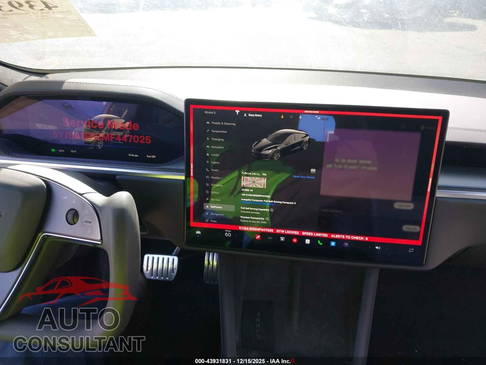 TESLA MODEL S 2021 - 5YJSA1E62MF447025