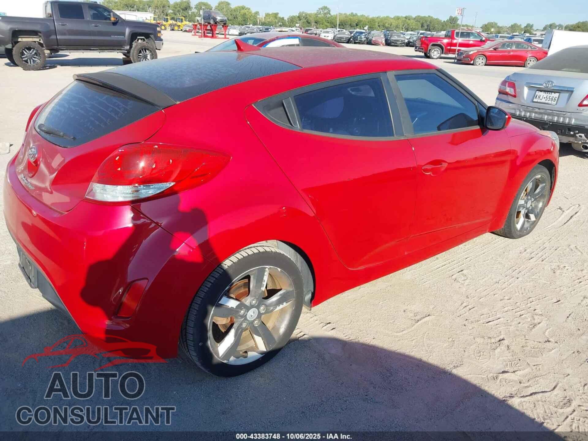 HYUNDAI VELOSTER 2012 - KMHTC6AD0CU074696