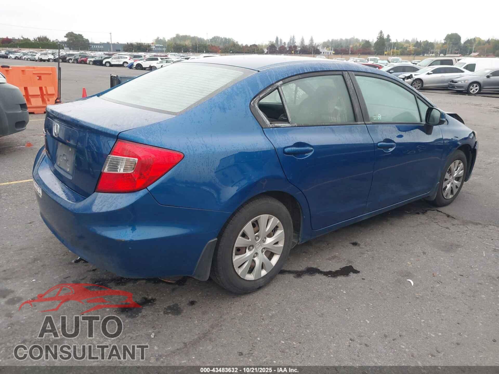 HONDA CIVIC 2012 - 19XFB2F58CE357229
