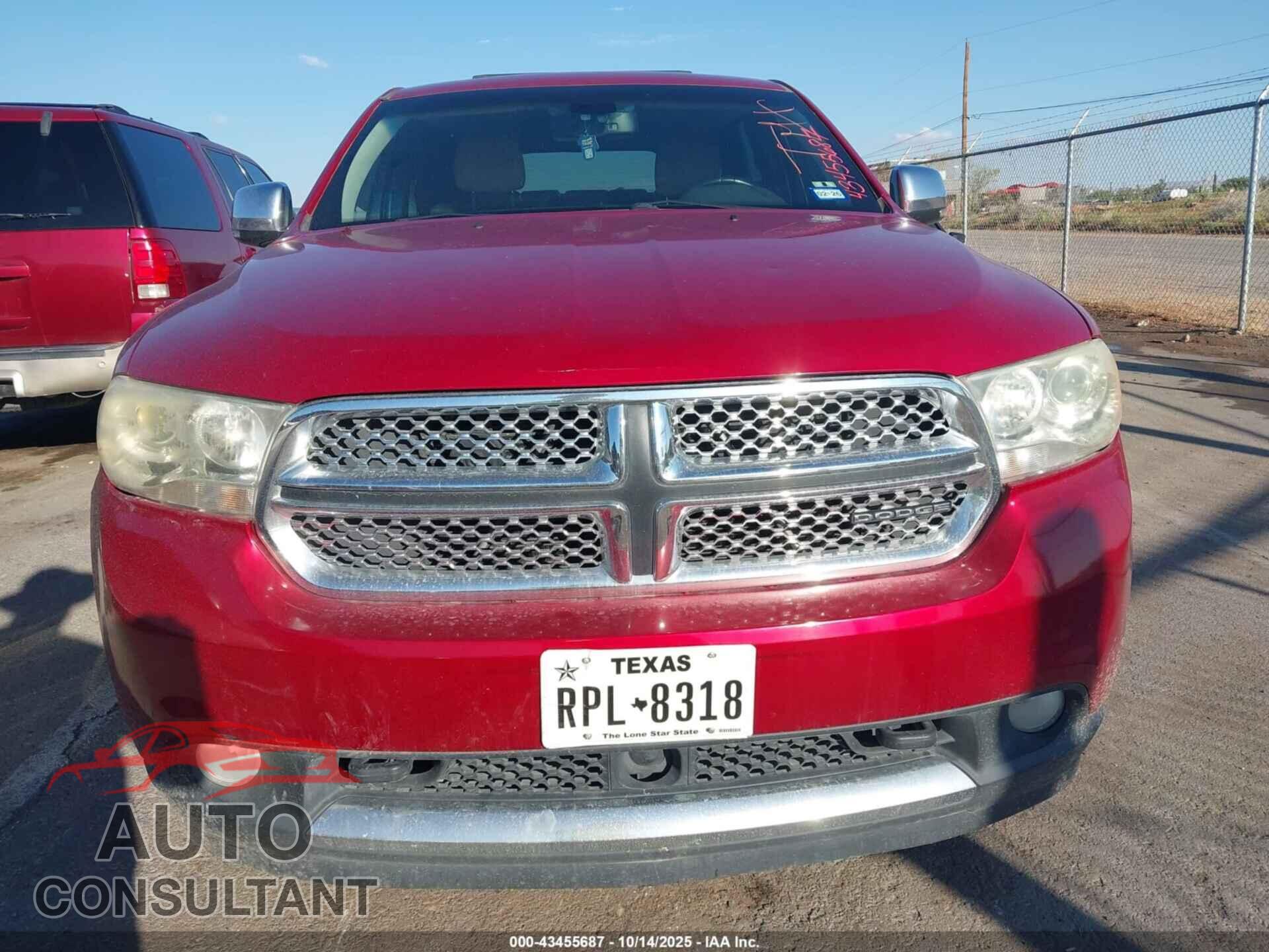 DODGE DURANGO 2011 - 1D4SE5GT2BC594473
