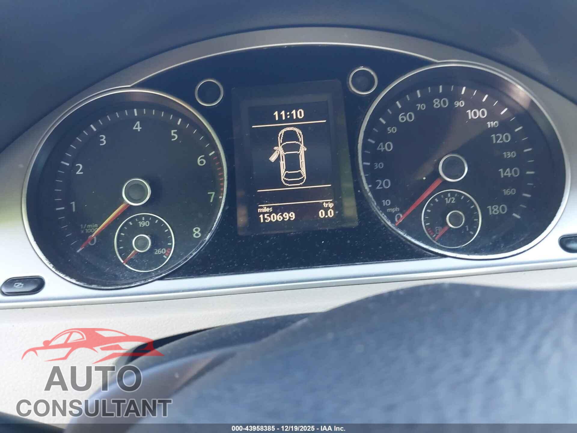 VOLKSWAGEN CC 2012 - WVWMN7AN9CE540122