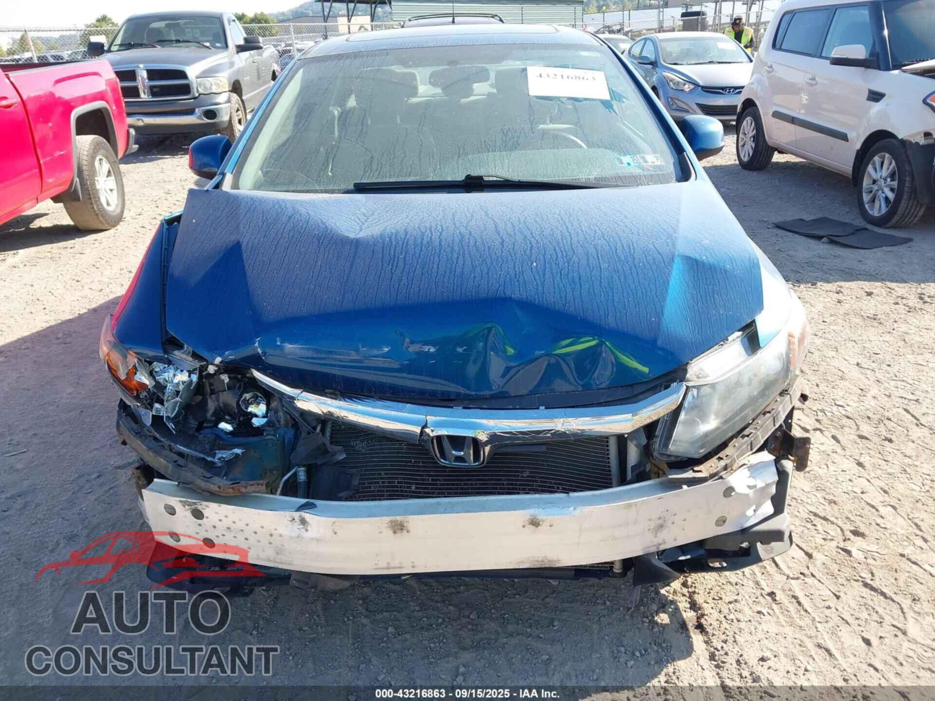 HONDA CIVIC 2012 - 2HGFB2F85CH537770