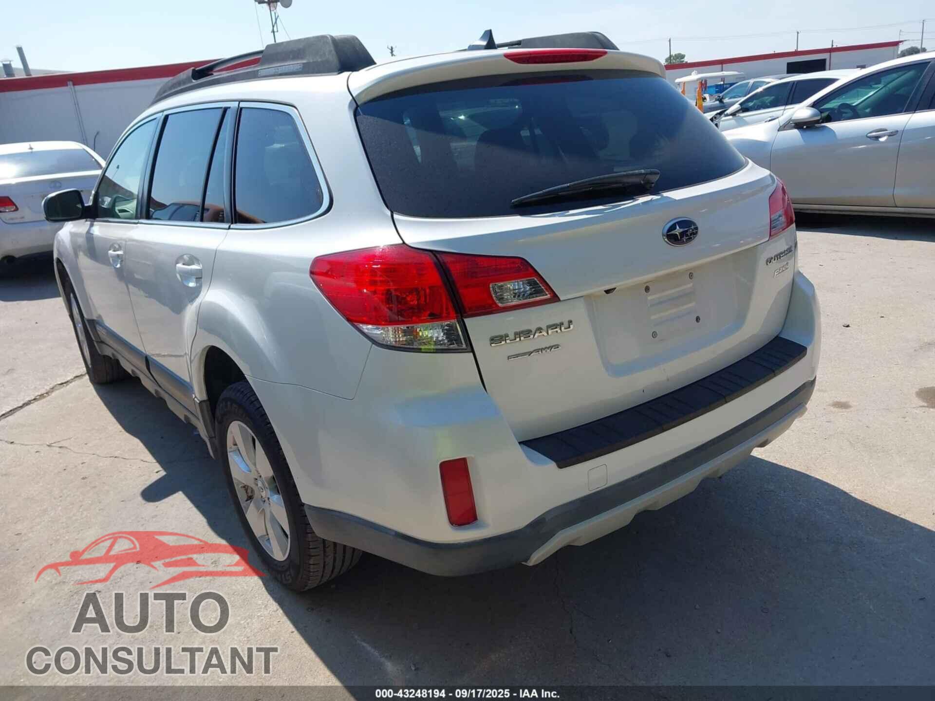 SUBARU OUTBACK 2012 - 4S4BRBLC0C3289427