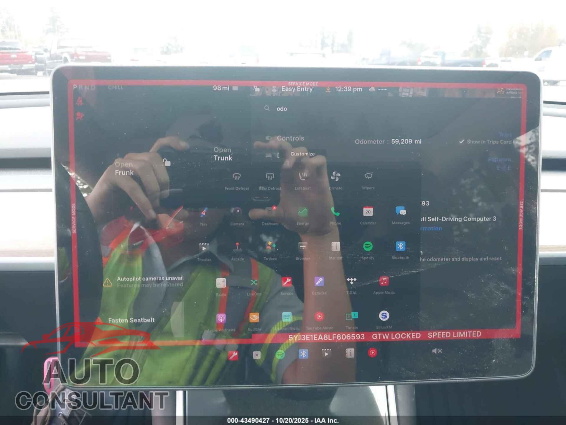 TESLA MODEL 3 2020 - 5YJ3E1EA8LF606593