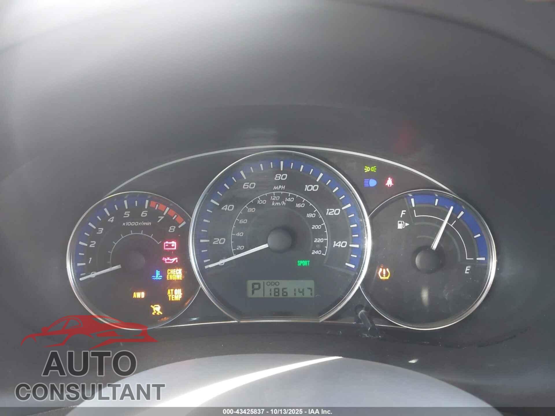 SUBARU FORESTER 2010 - JF2SH6DC6AH739824