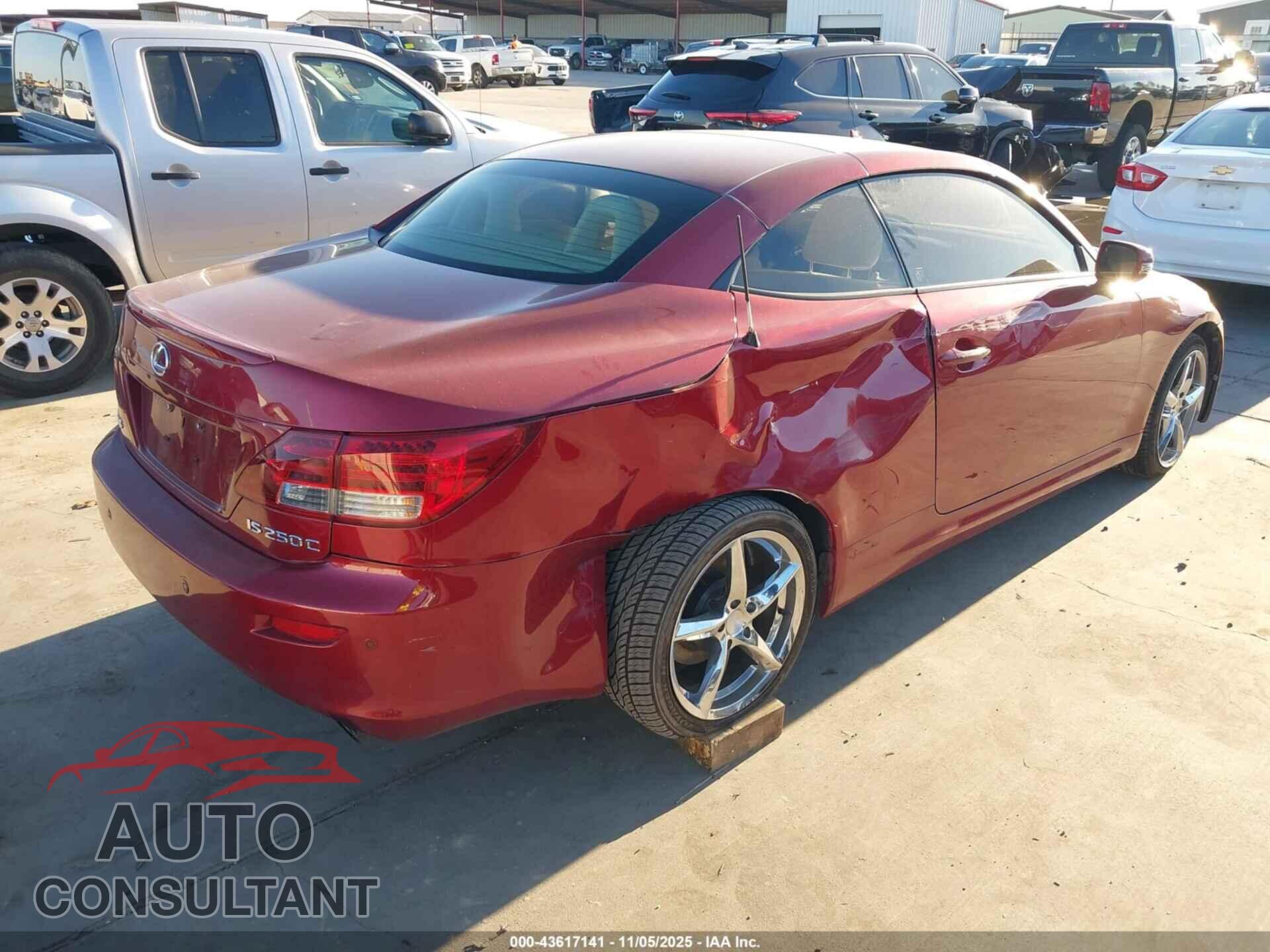 LEXUS IS 250C 2010 - JTHFF2C28A2512370
