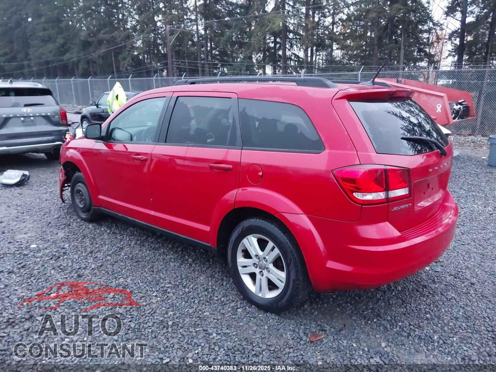 DODGE JOURNEY 2012 - 3C4PDCAB4CT260722