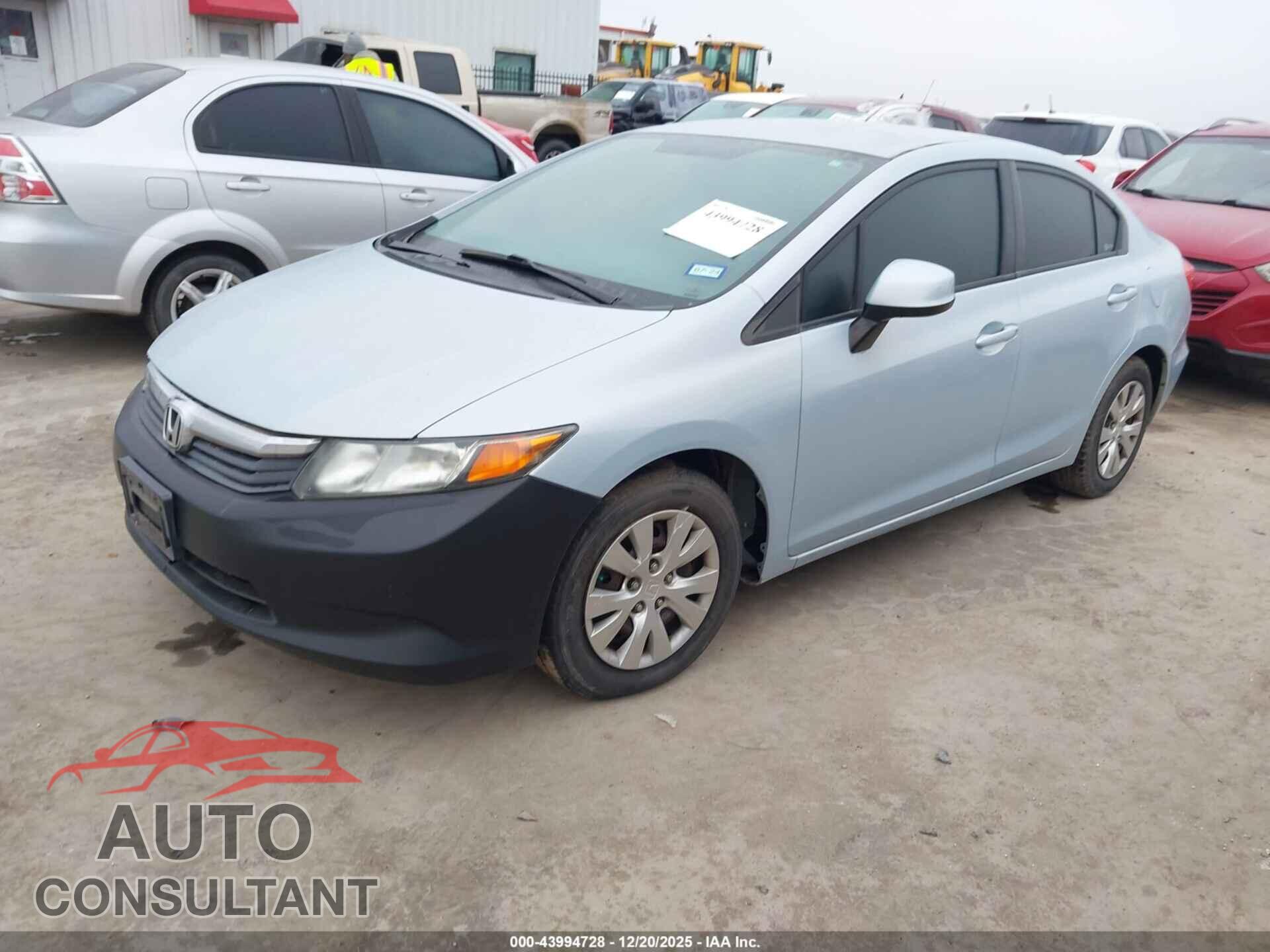 HONDA CIVIC 2012 - 2HGFB2F58CH577539