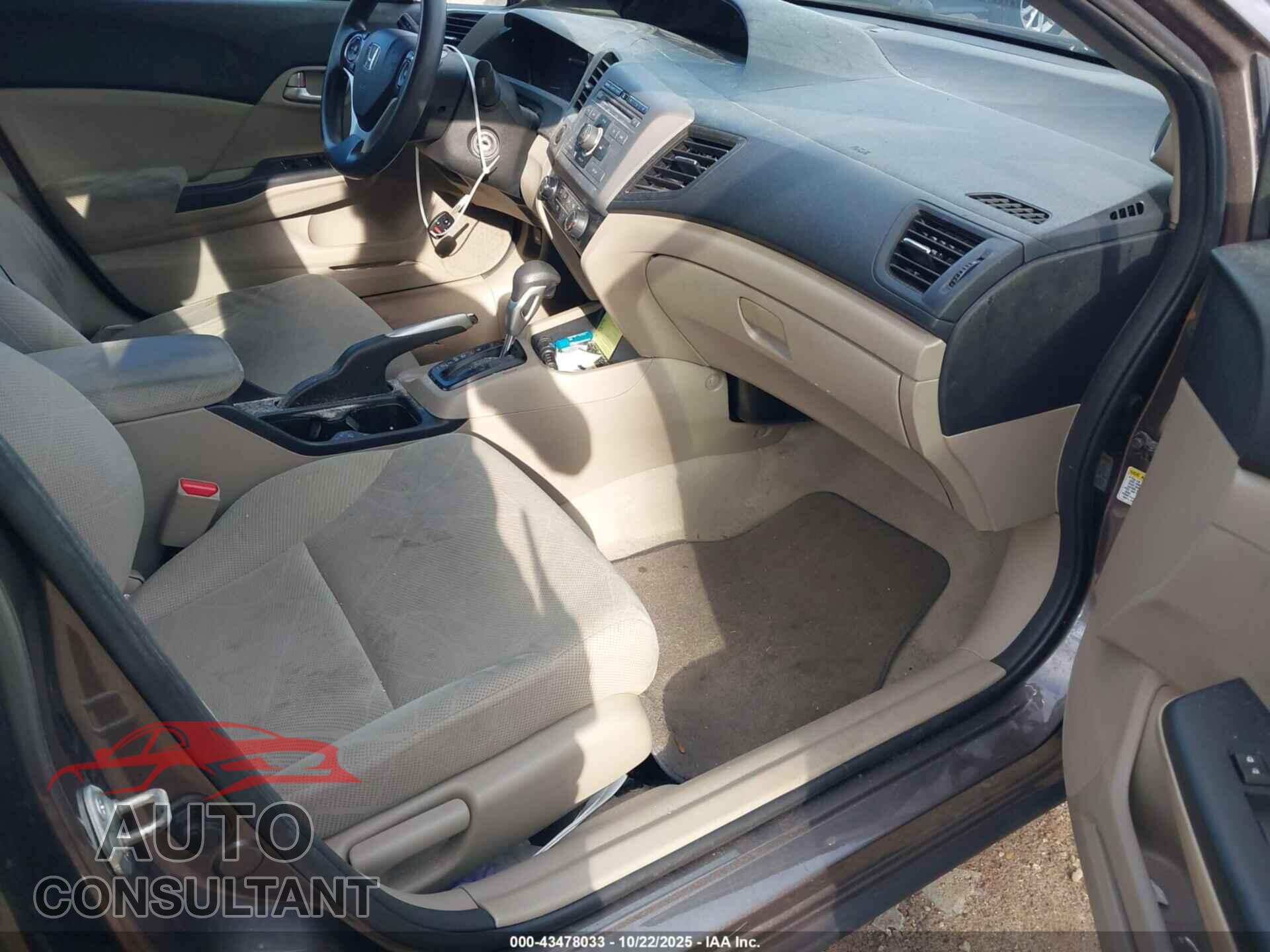 HONDA CIVIC 2012 - 19XFB2F83CE308983