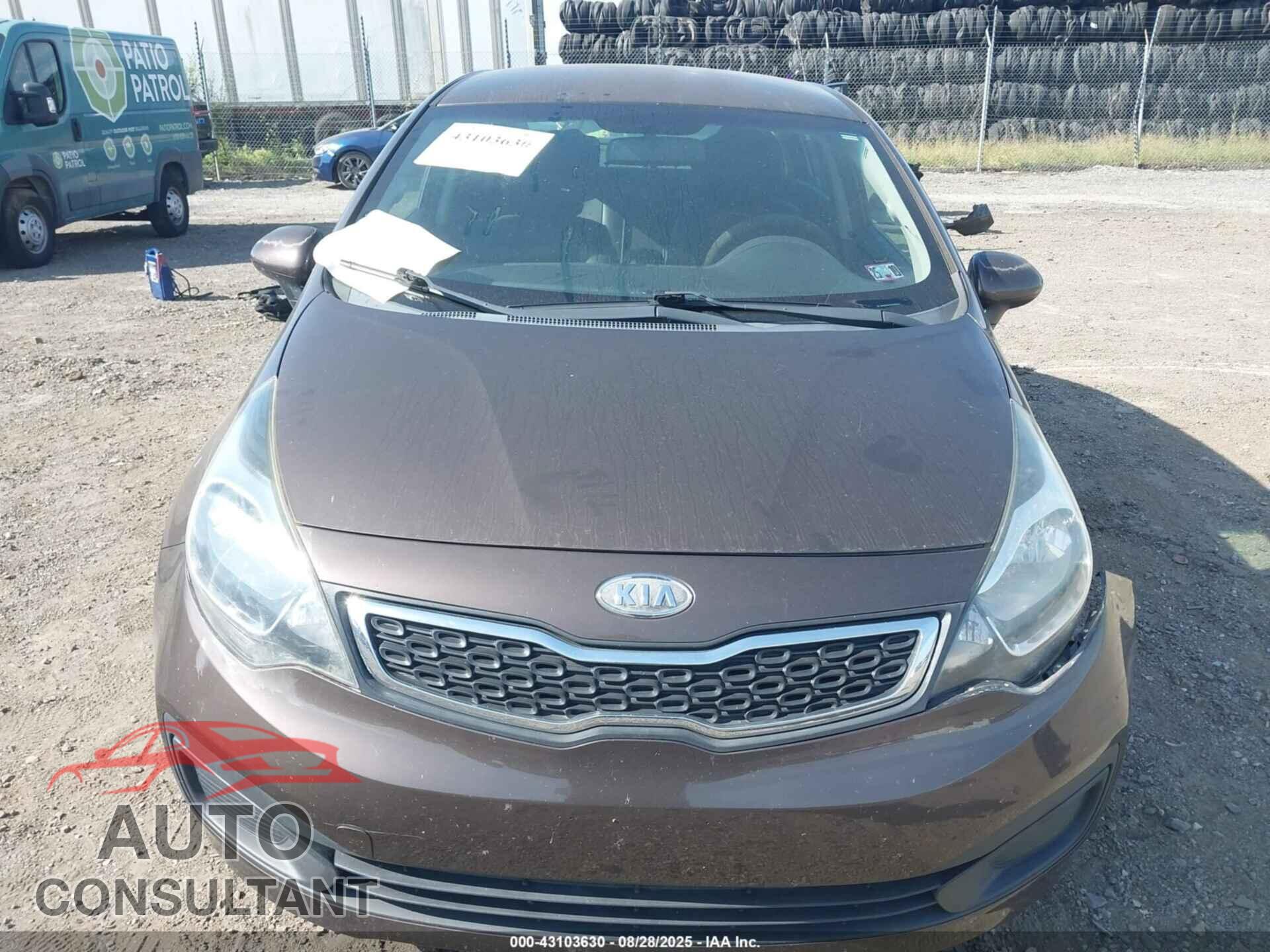 KIA RIO 2012 - KNADN4A37C6058155
