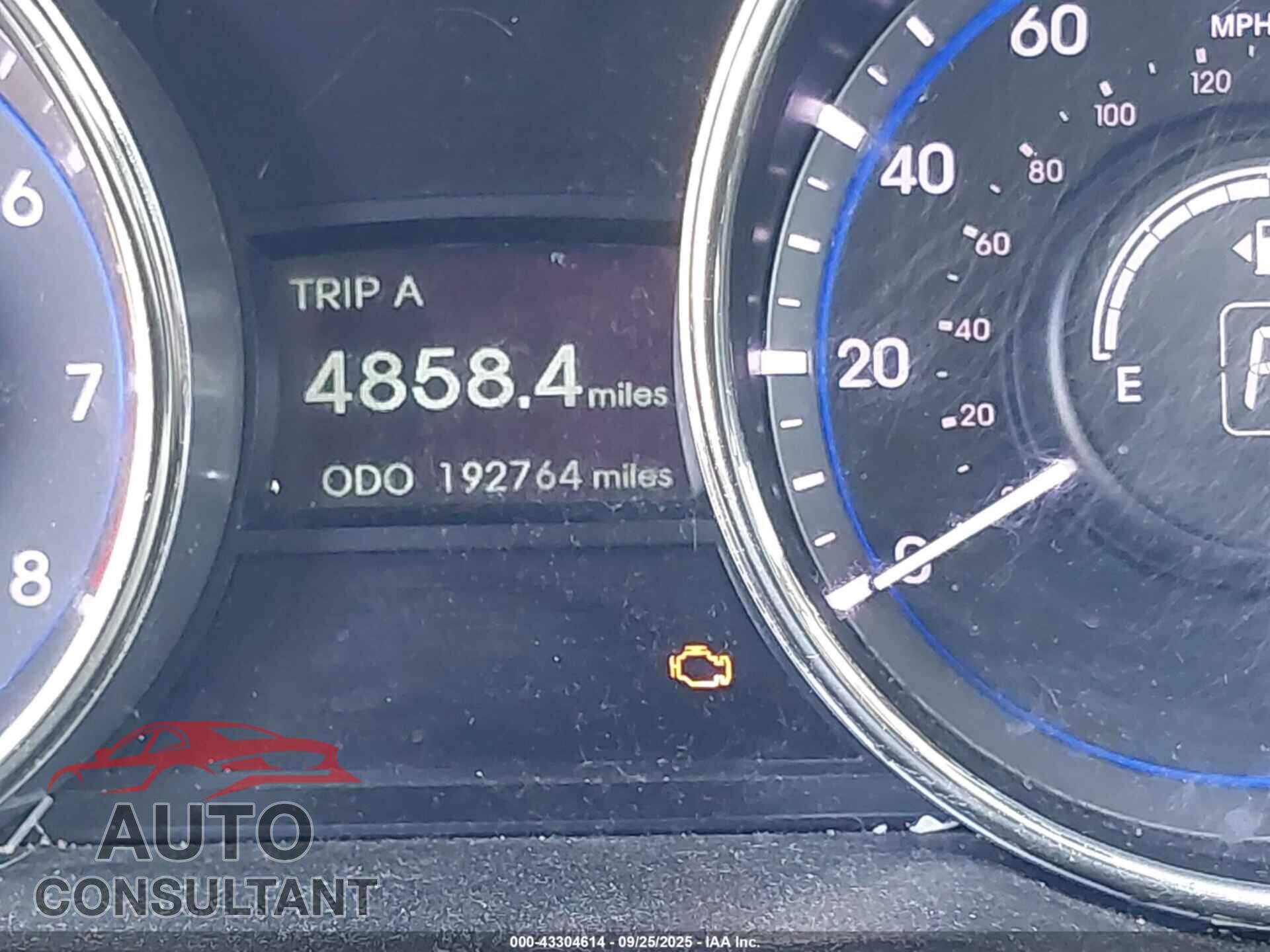 HYUNDAI SONATA 2012 - 5NPEC4AB8CH452970