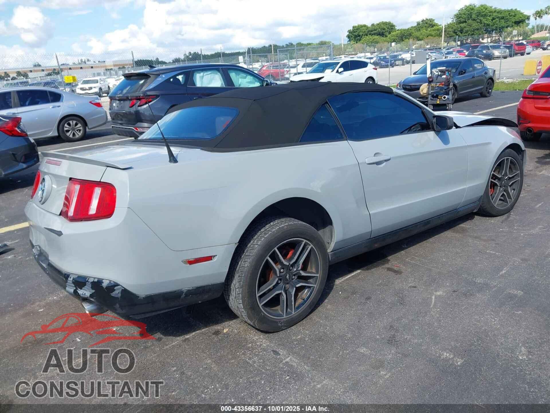 FORD MUSTANG 2012 - 1ZVBP8EM8C5201938