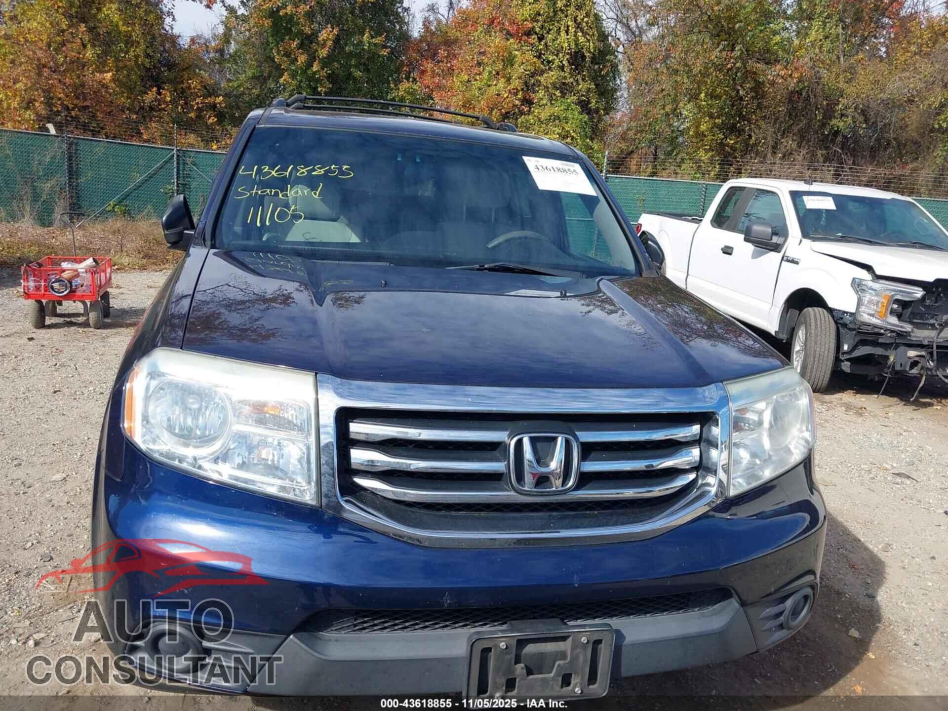 HONDA PILOT 2013 - 5FNYF4H2XDB033576