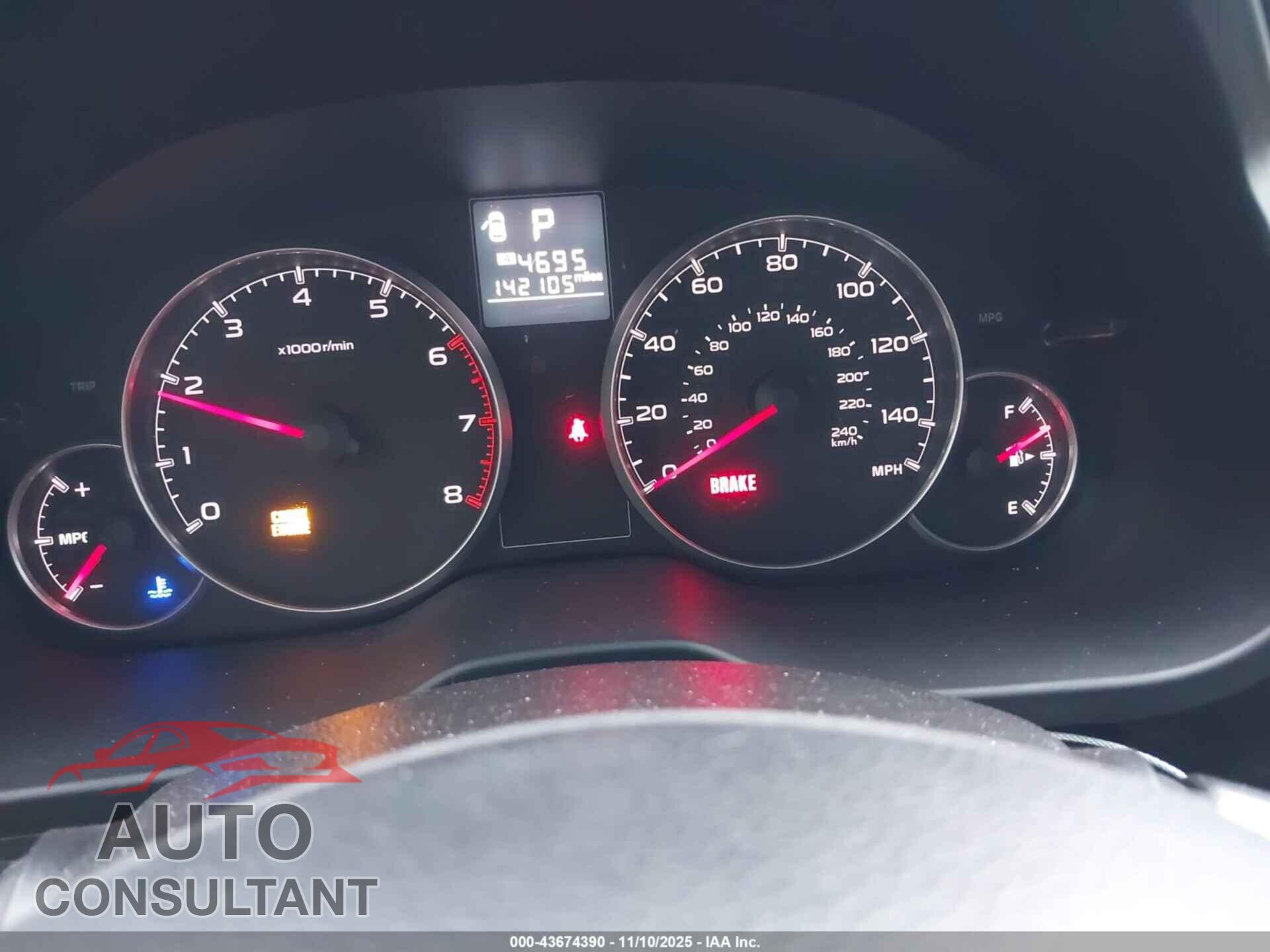 SUBARU OUTBACK 2014 - 4S4BRCAC8E3294399