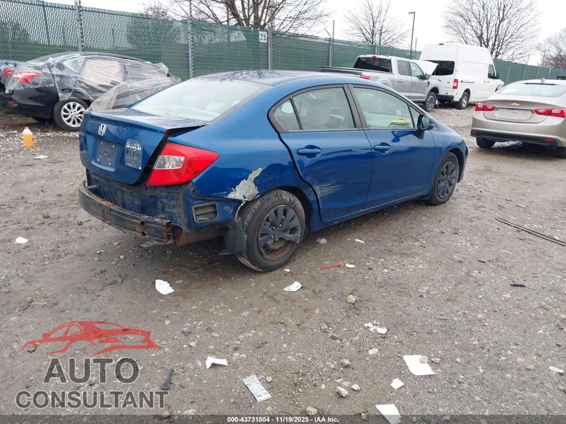 HONDA CIVIC 2012 - 2HGFB2F54CH564349