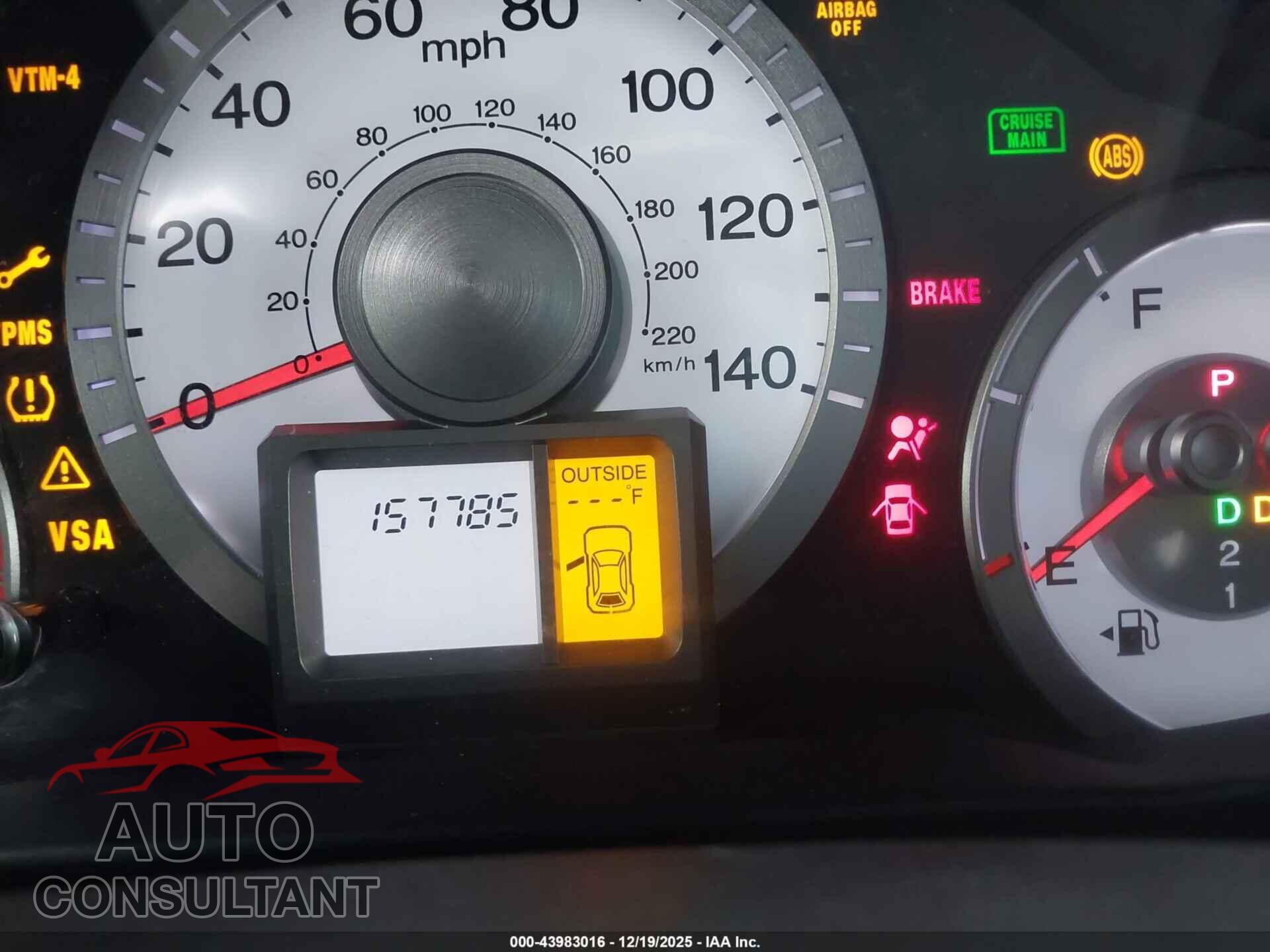 HONDA PILOT 2011 - 5FNYF4H68BB089595