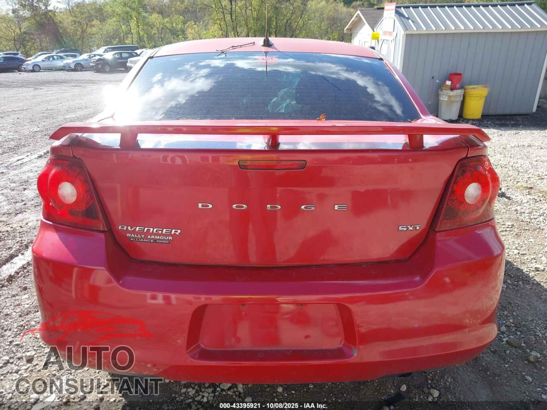 DODGE AVENGER 2012 - 1C3CDZCB1CN260308
