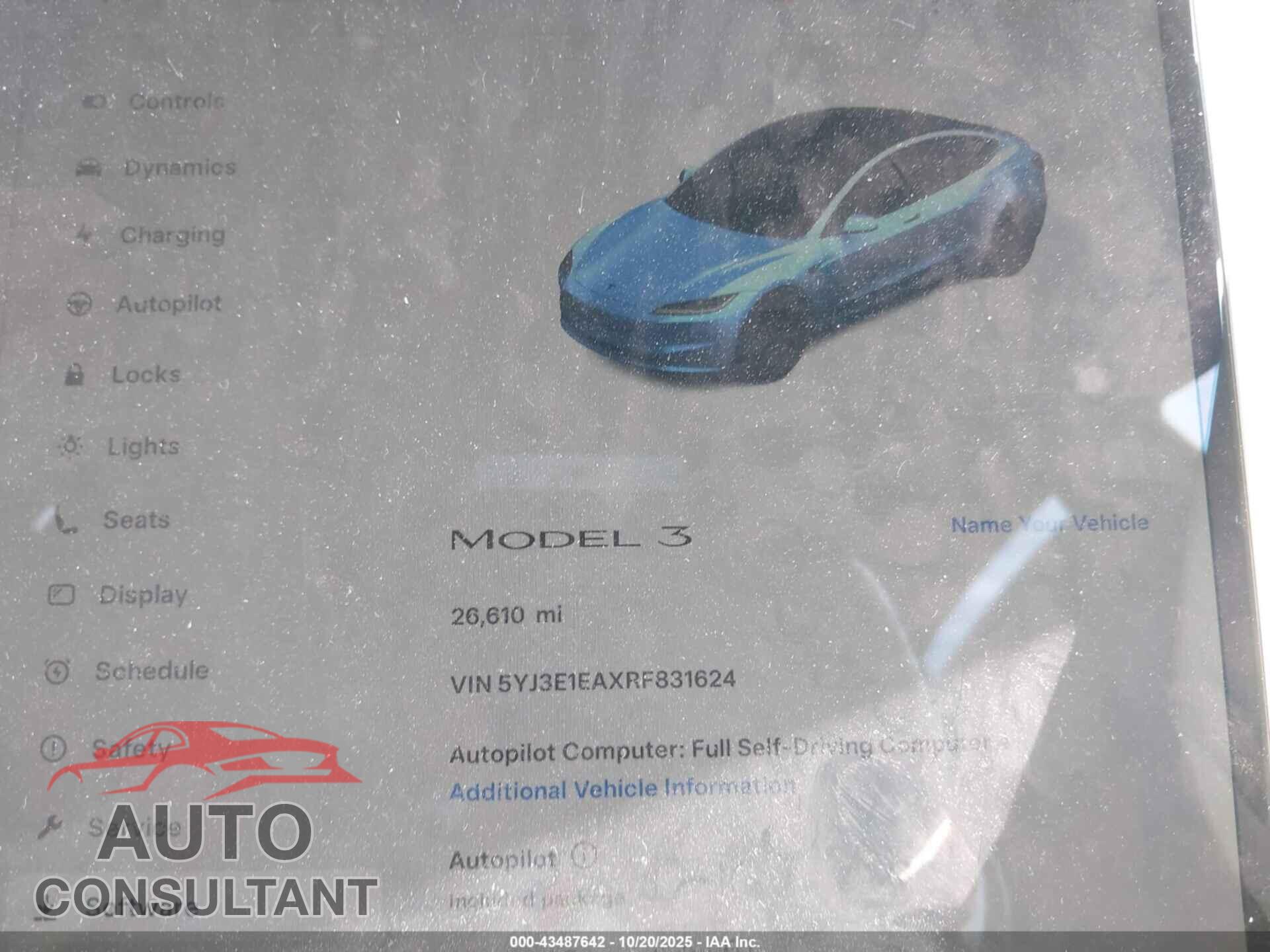 TESLA MODEL 3 2024 - 5YJ3E1EAXRF831624