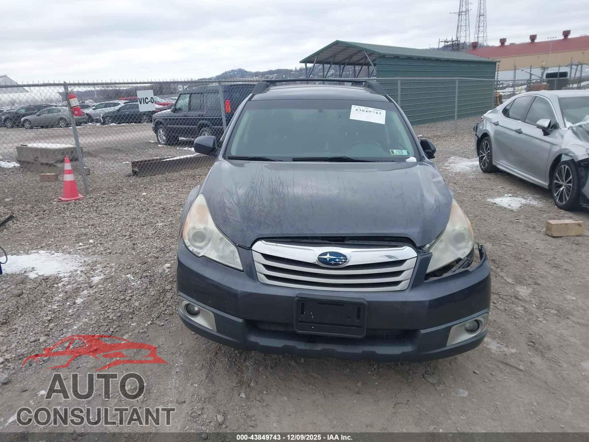SUBARU OUTBACK 2012 - 4S4BRBGC7C3238050