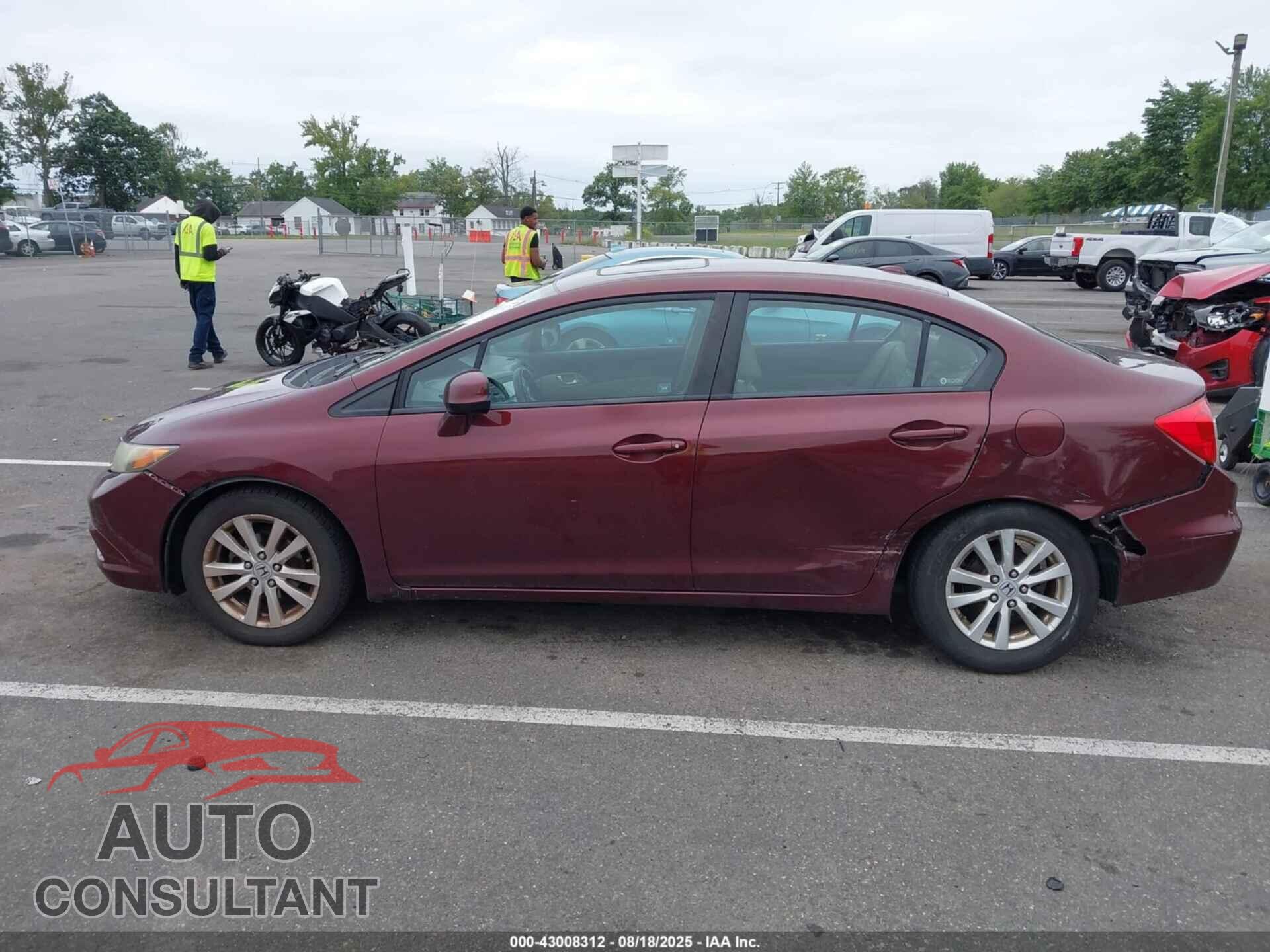 HONDA CIVIC 2012 - 19XFB2F92CE337545
