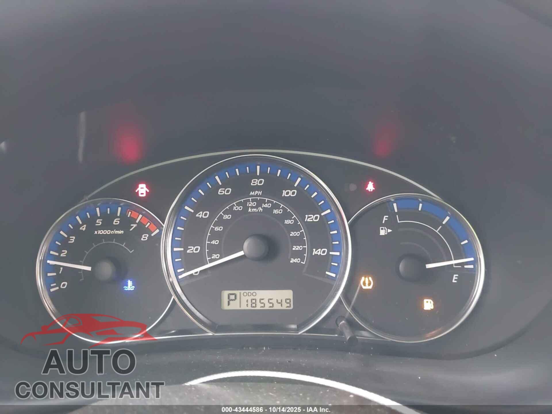 SUBARU FORESTER 2012 - JF2SHBBC4CH406858