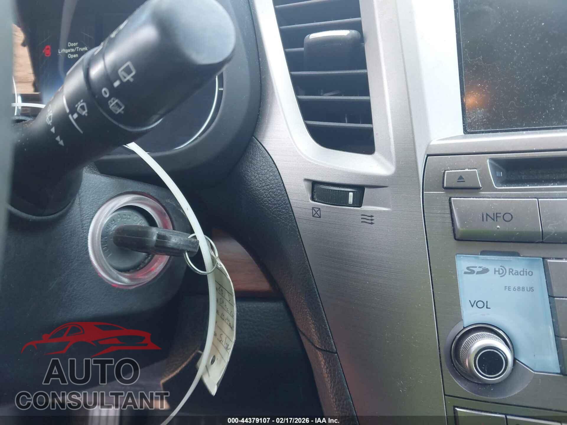 SUBARU OUTBACK 2013 - 4S4BRCPC2D3306939