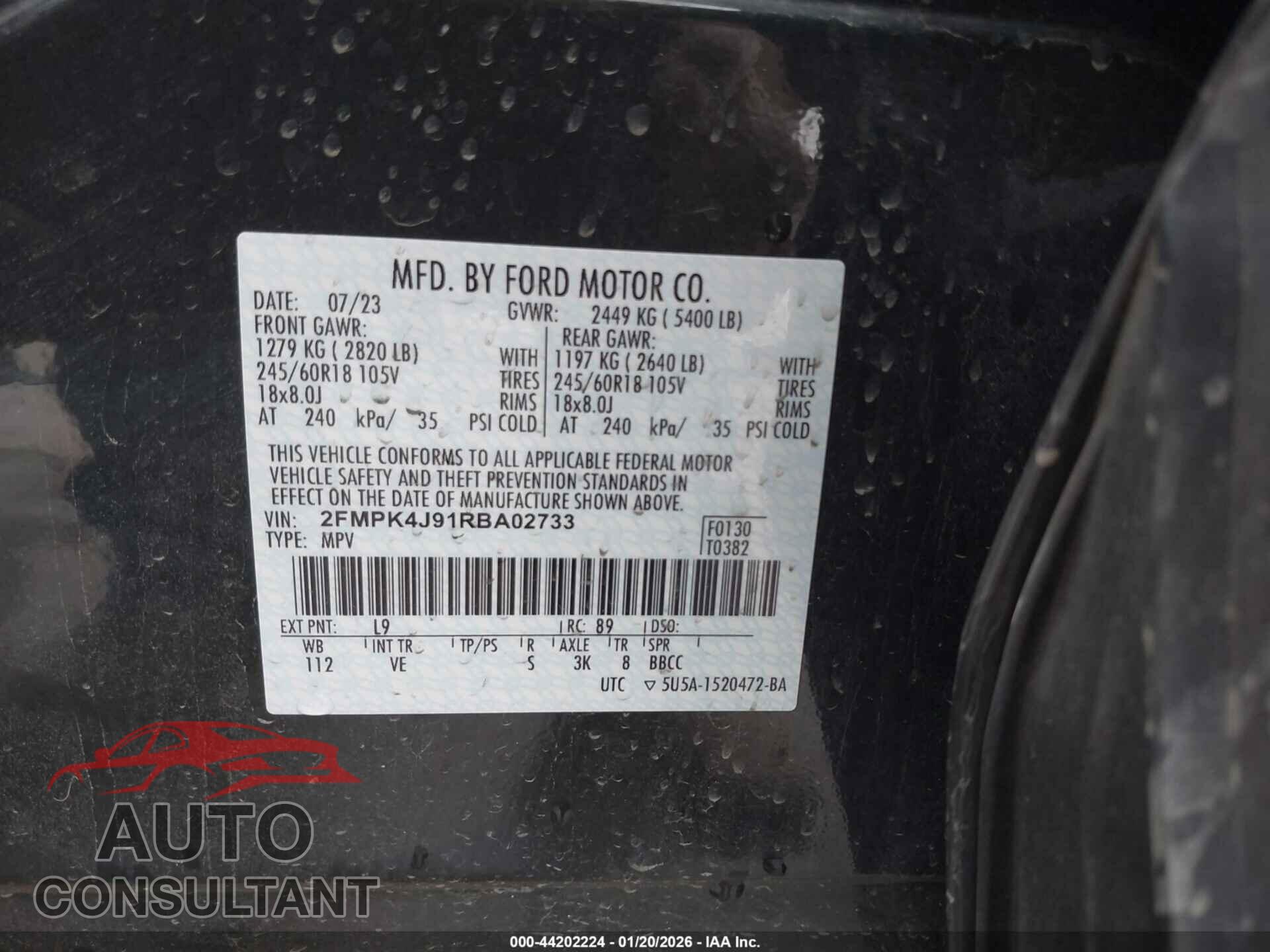 FORD EDGE 2024 - 2FMPK4J91RBA02733