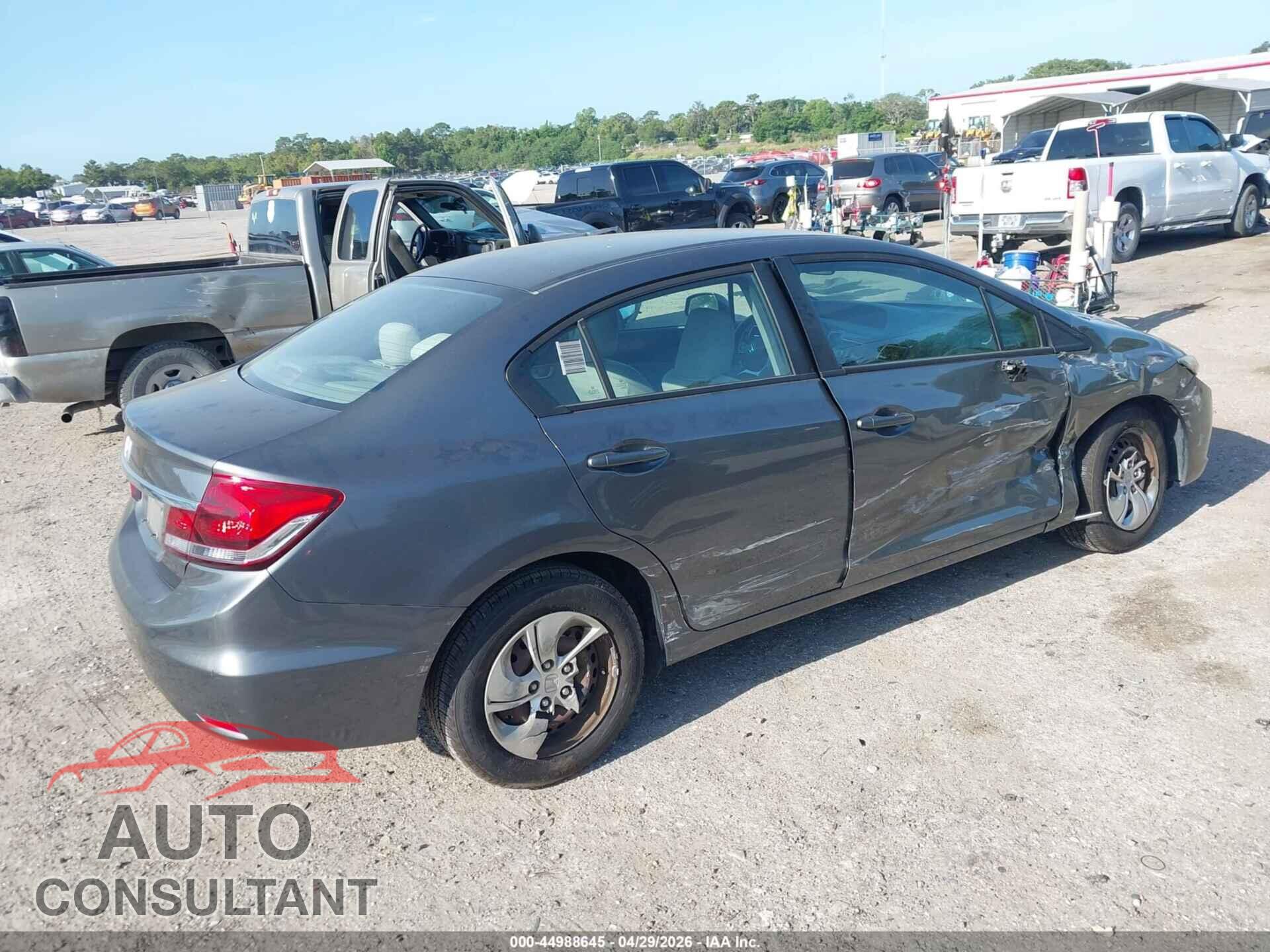 HONDA CIVIC 2013 - 19XFB2F54DE096568