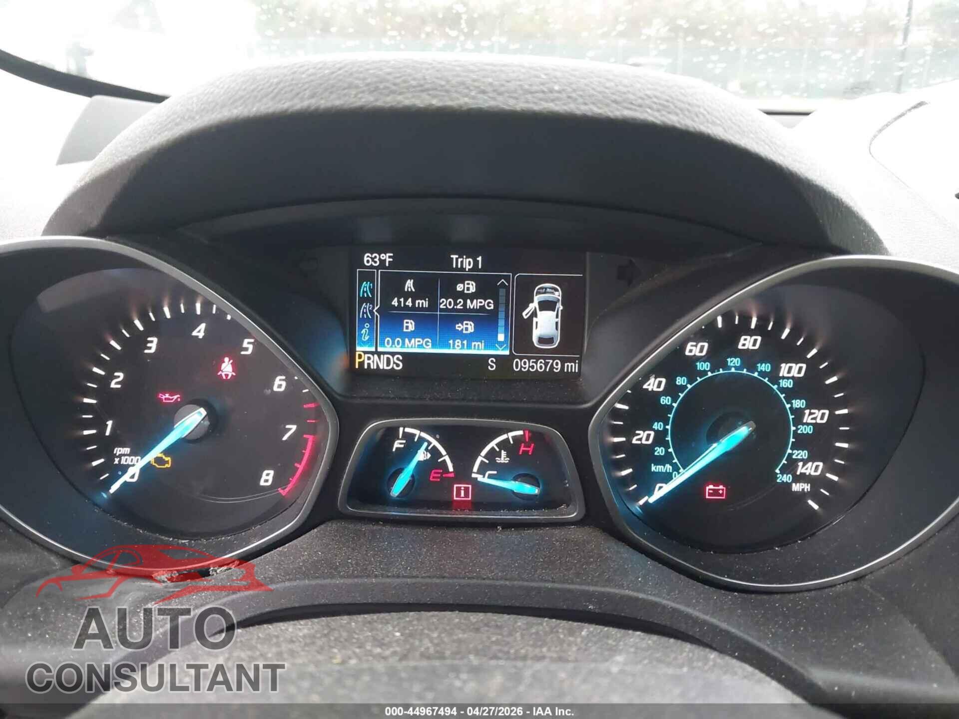 FORD ESCAPE 2015 - 1FMCU9J93FUB16972