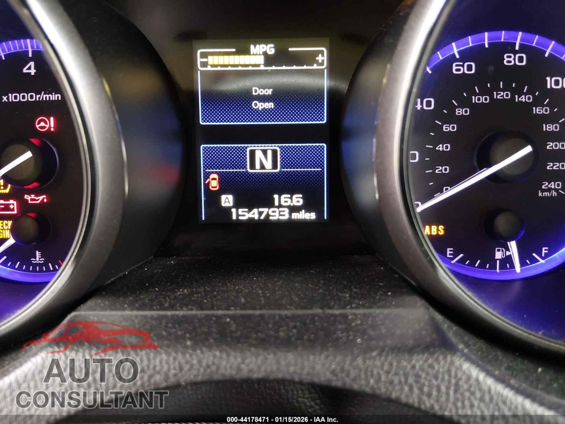 SUBARU OUTBACK 2016 - 4S4BSBLC2G3219745