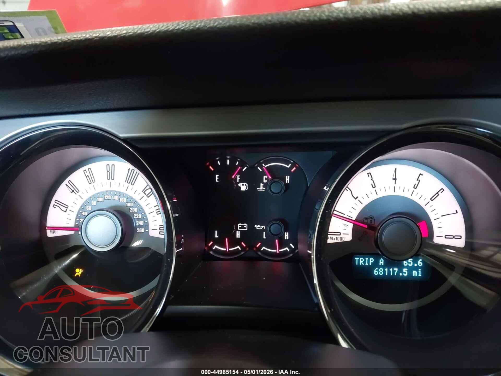 FORD MUSTANG 2012 - 1ZVBP8FF7C5229276