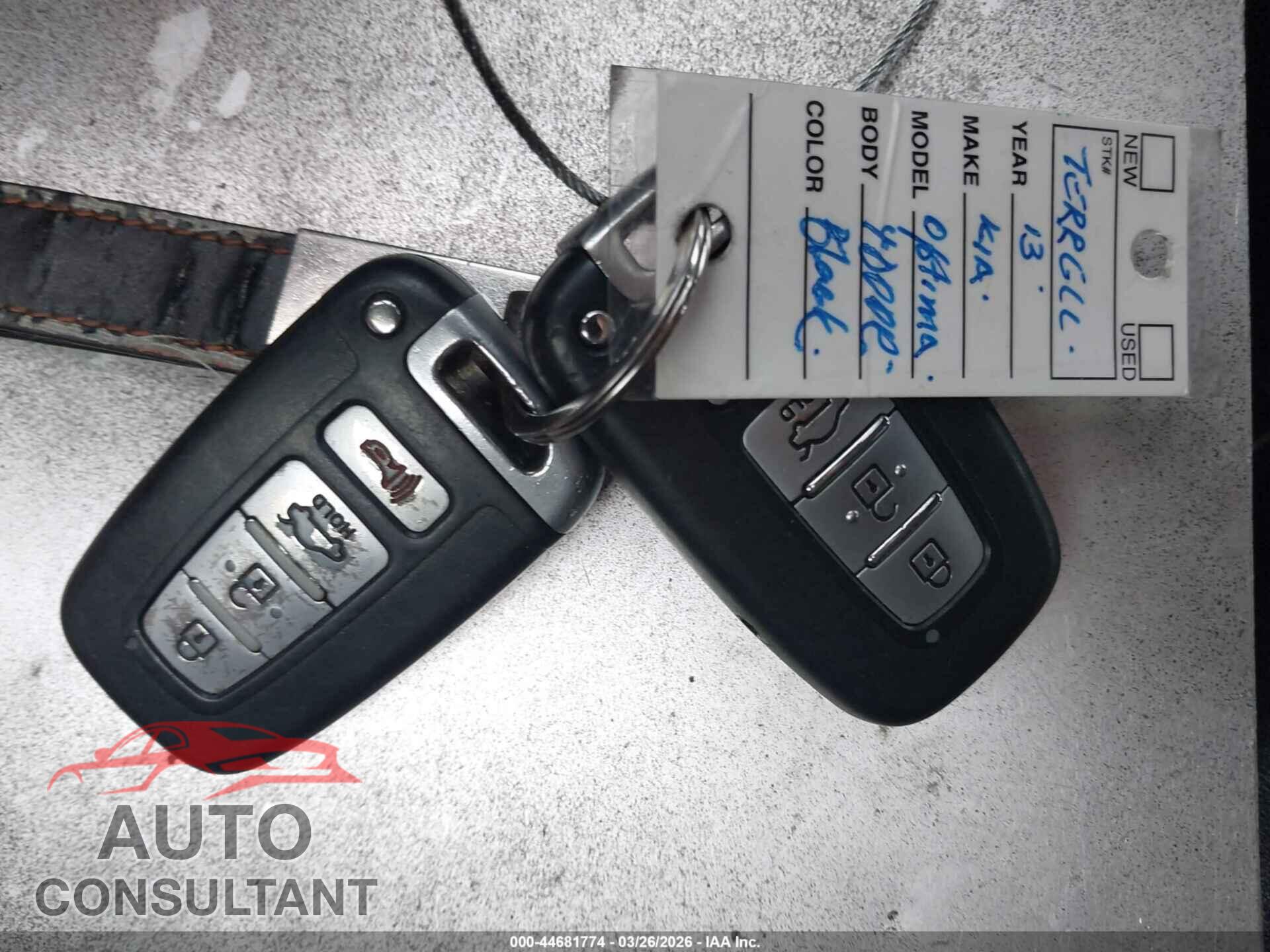 KIA OPTIMA 2013 - 5XXGR4A69DG092003