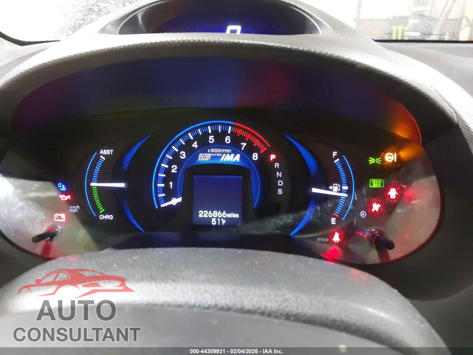 HONDA INSIGHT 2012 - JHMZE2H7XCS004439