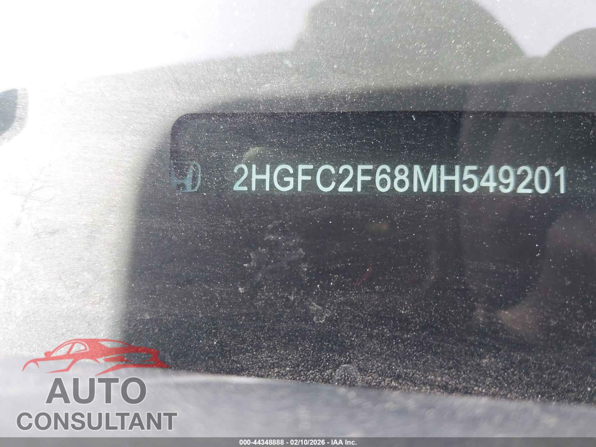 HONDA CIVIC 2021 - 2HGFC2F68MH549201