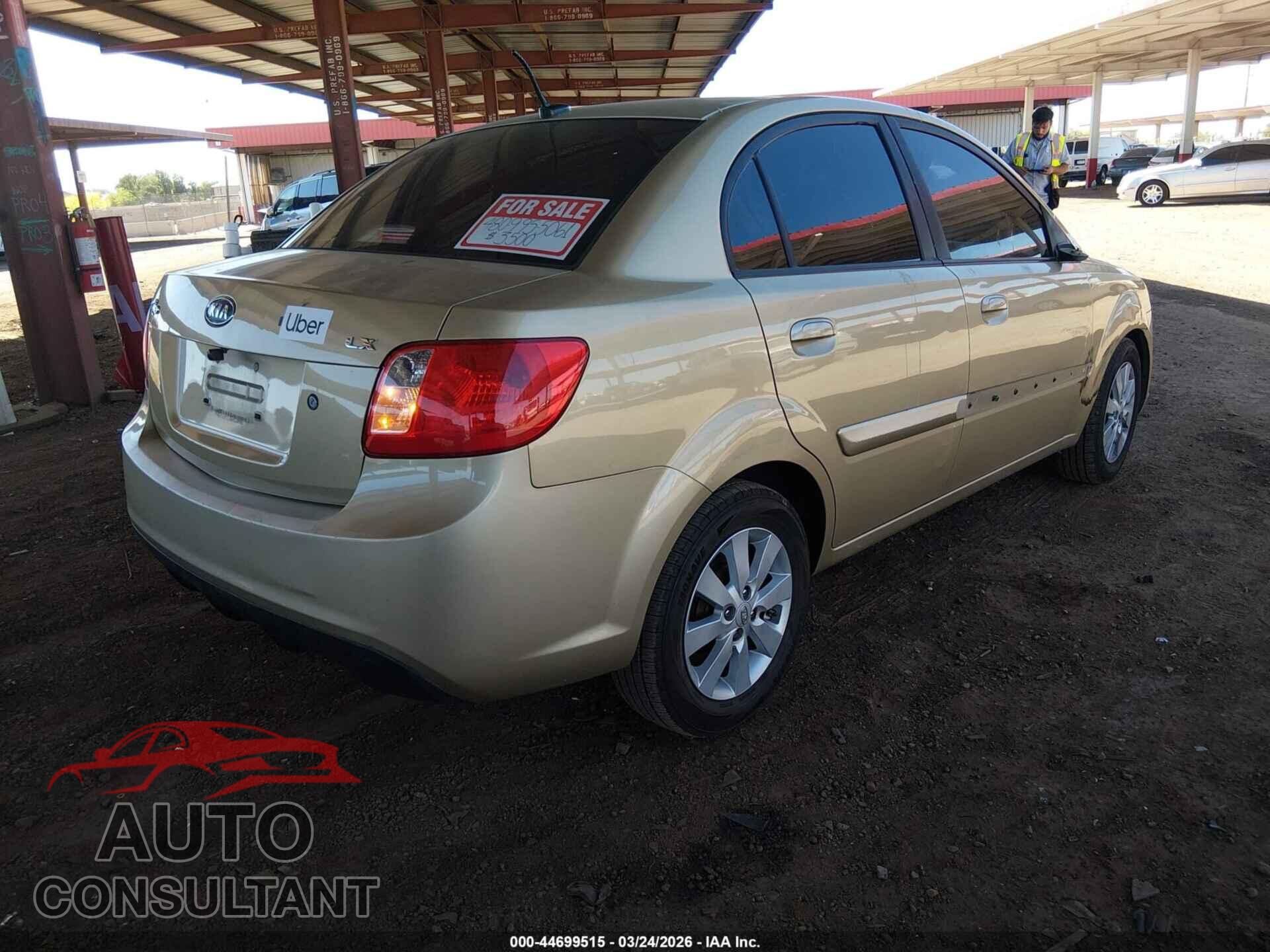 KIA RIO 2010 - KNADH4A38A6699089