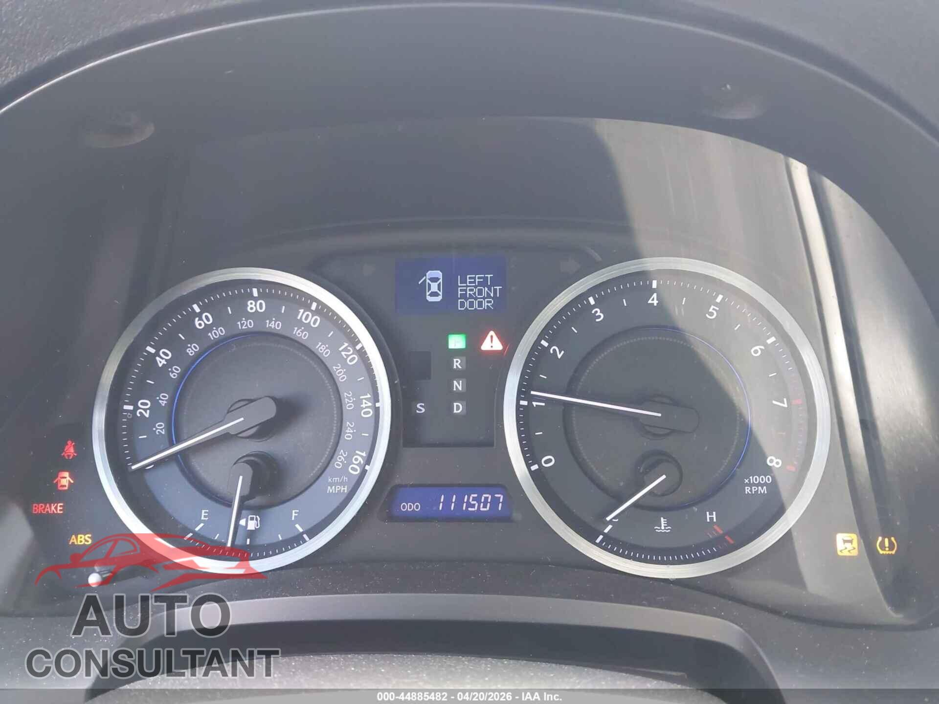 LEXUS IS 250 2013 - JTHCF5C21D5062584