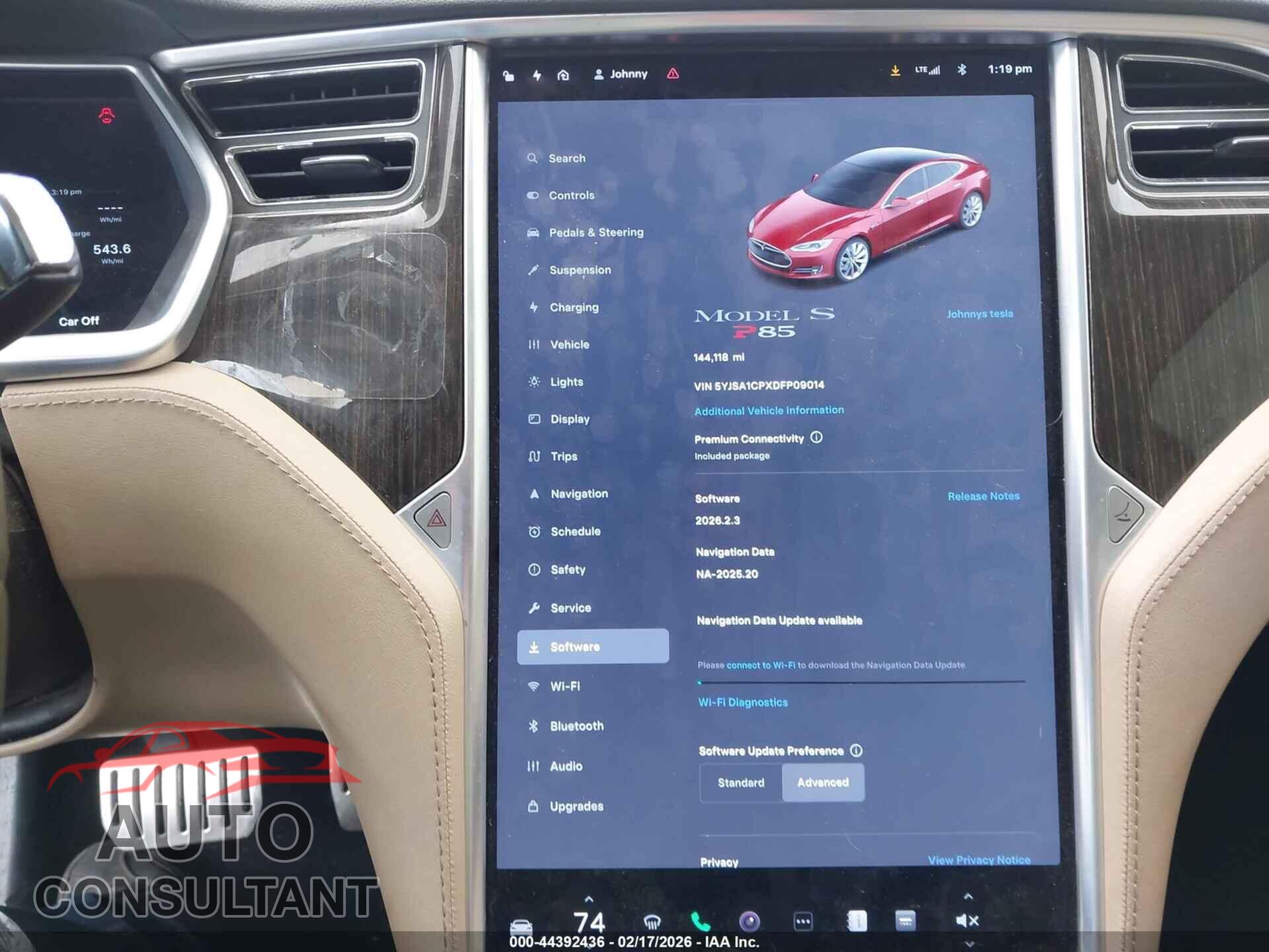 TESLA MODEL S 2013 - 5YJSA1CPXDFP09014