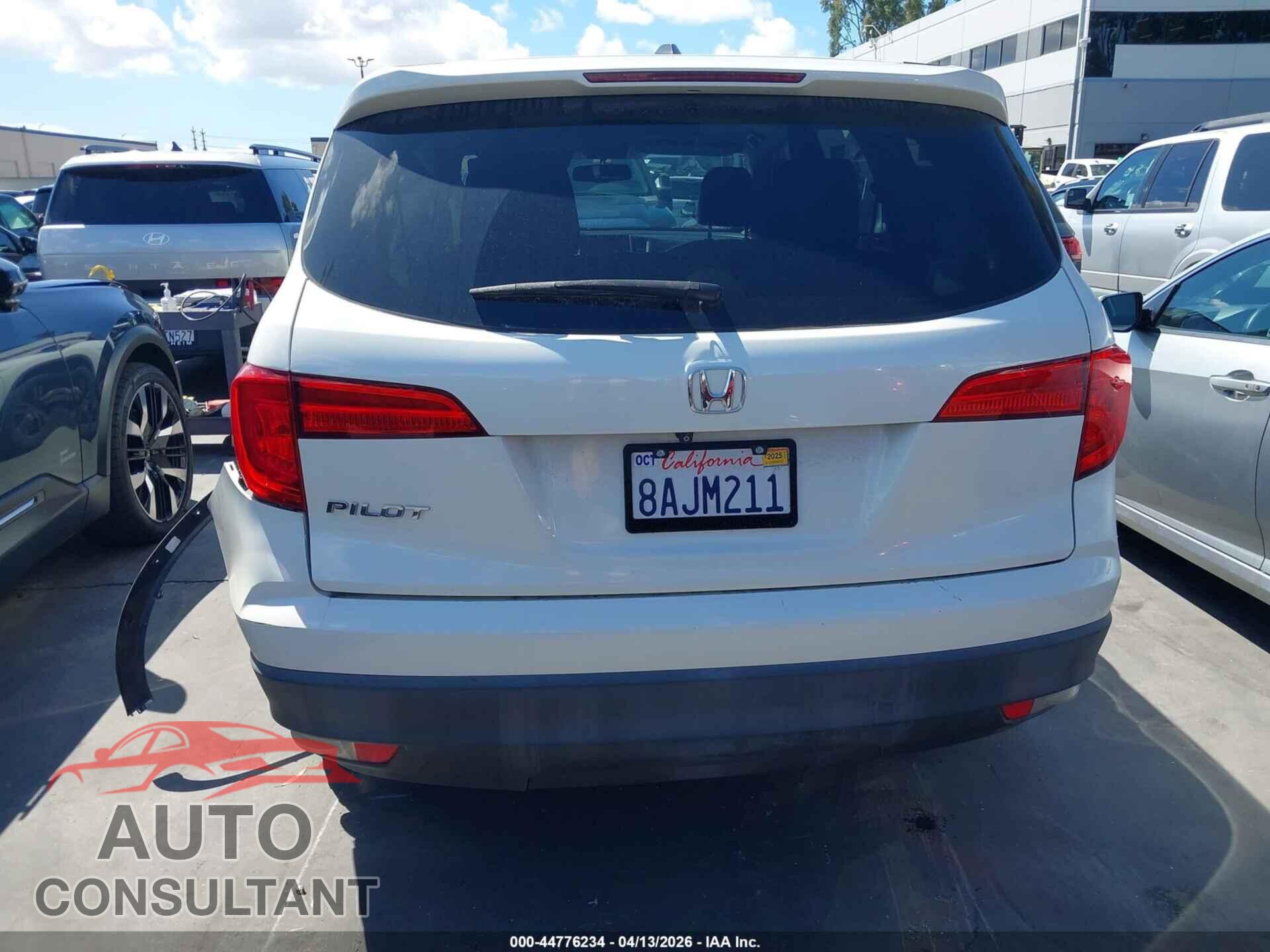 HONDA PILOT 2017 - 5FNYF5H55HB029439