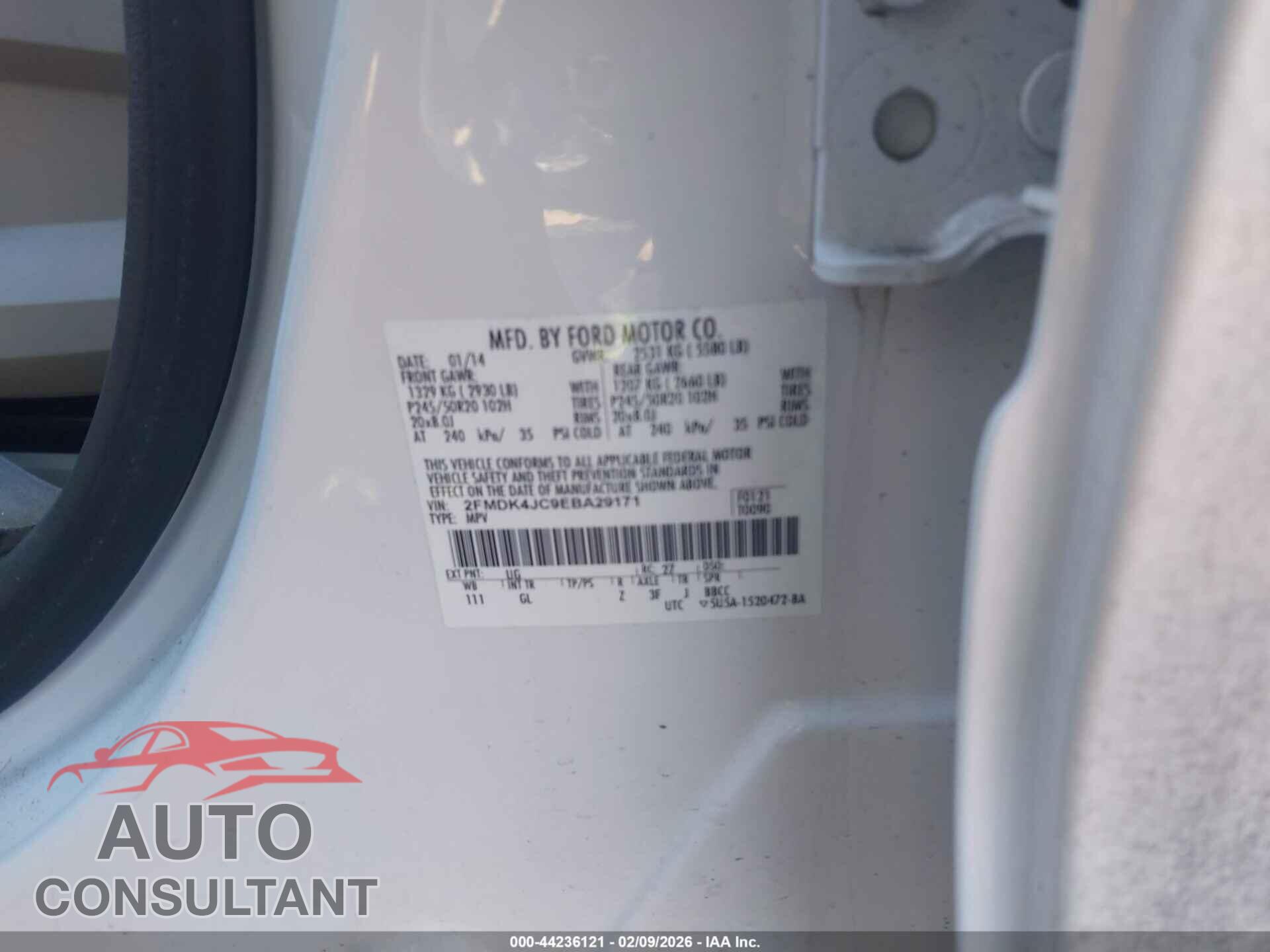 FORD EDGE 2014 - 2FMDK4JC9EBA29171