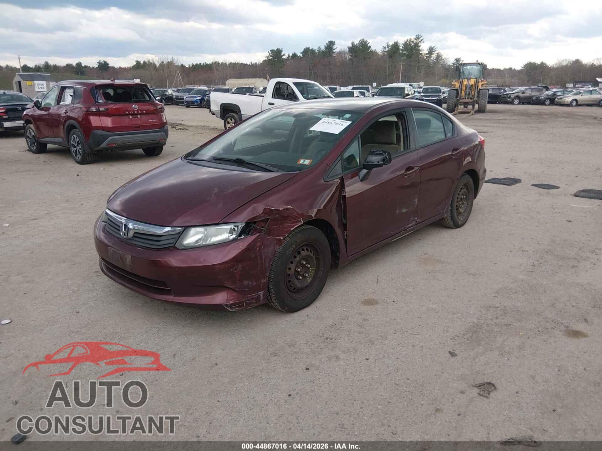 HONDA CIVIC 2012 - 2HGFB2F58CH554780