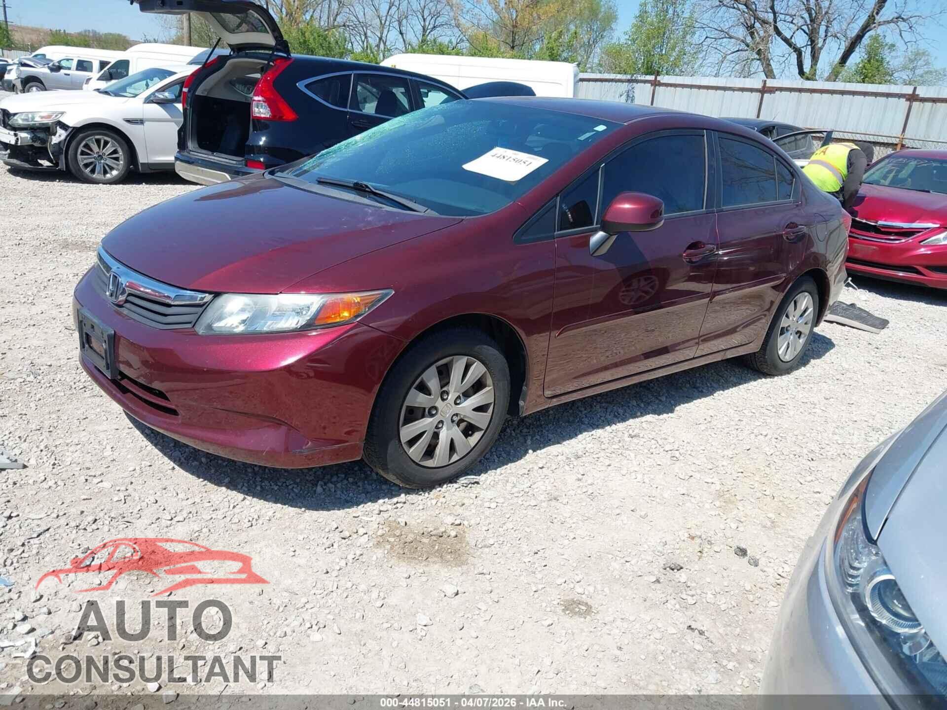 HONDA CIVIC 2012 - 19XFB2F50CE075747