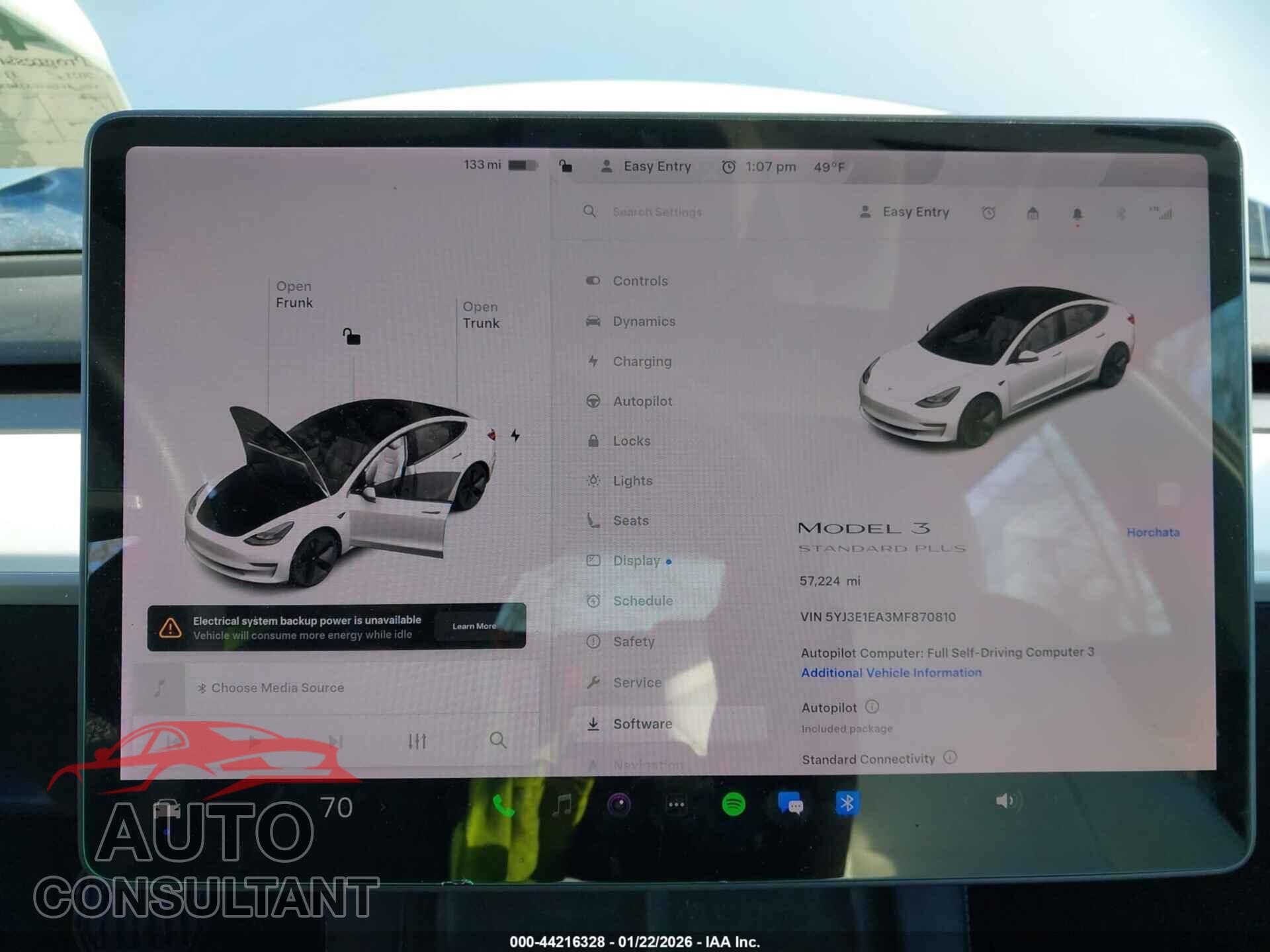 TESLA MODEL 3 2021 - 5YJ3E1EA3MF870810