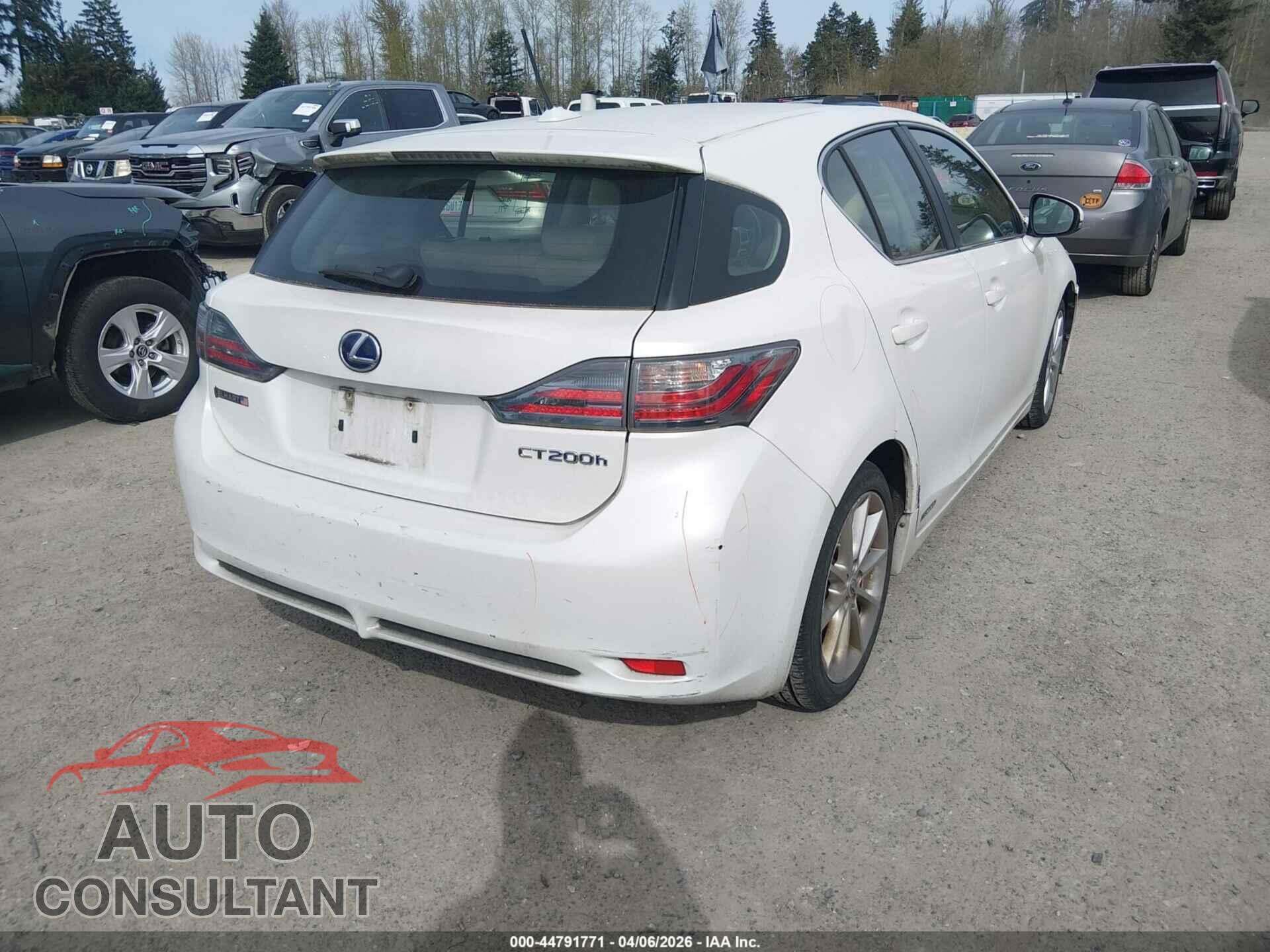 LEXUS CT 200H 2011 - JTHKD5BH8B2030625