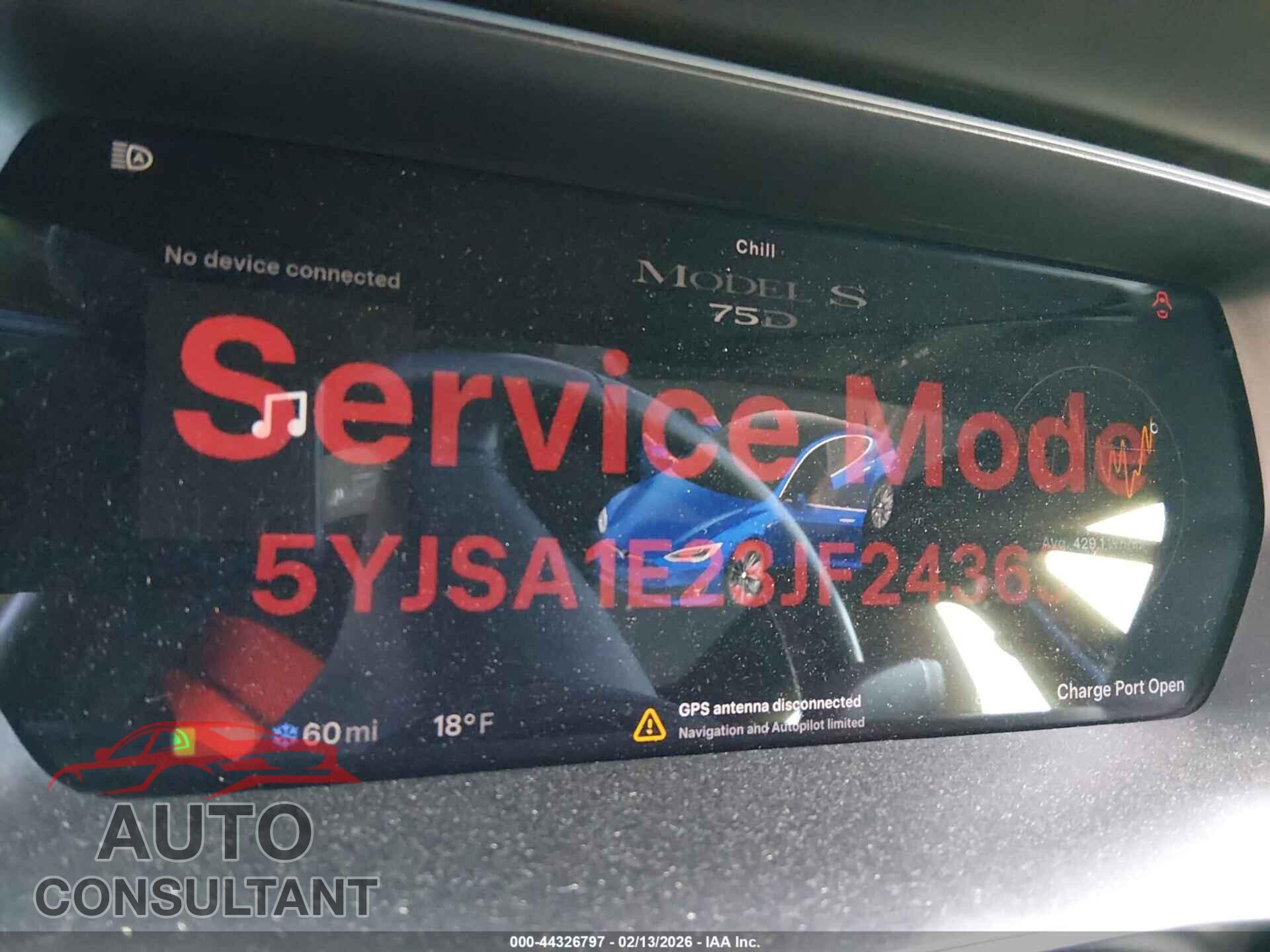 TESLA MODEL S 2018 - 5YJSA1E23JF243634