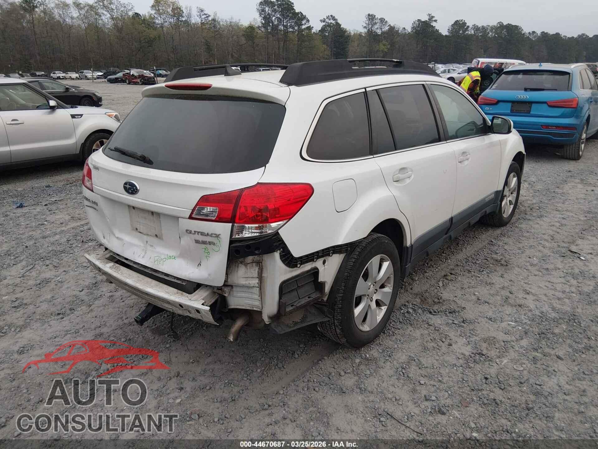 SUBARU OUTBACK 2011 - 4S4BRDLC2B2347442