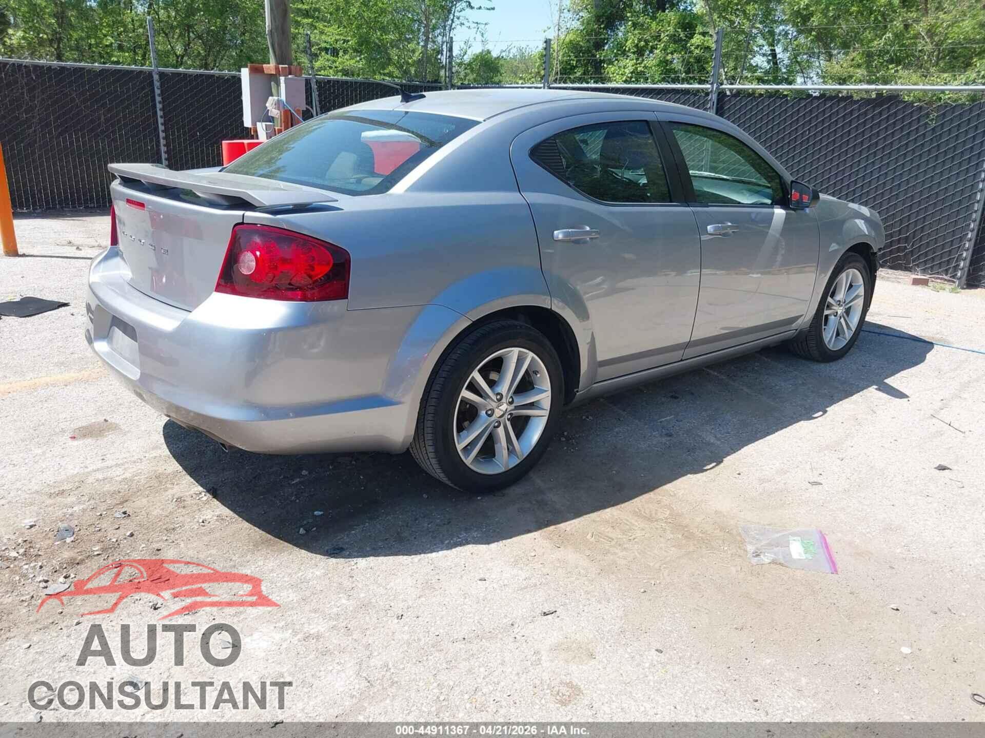 DODGE AVENGER 2013 - 1C3CDZAG7DN604420