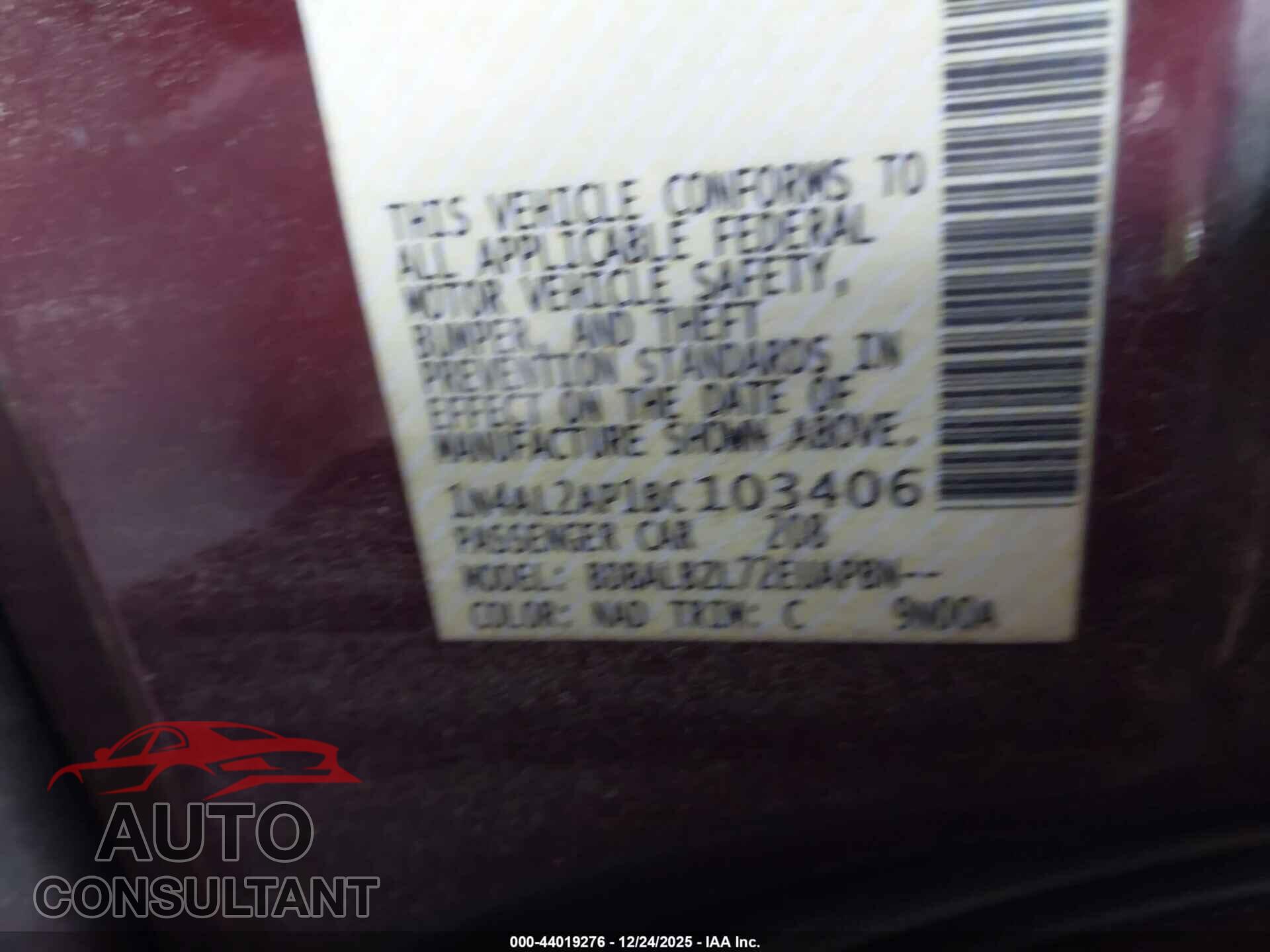 NISSAN ALTIMA 2011 - 1N4AL2AP1BC103406
