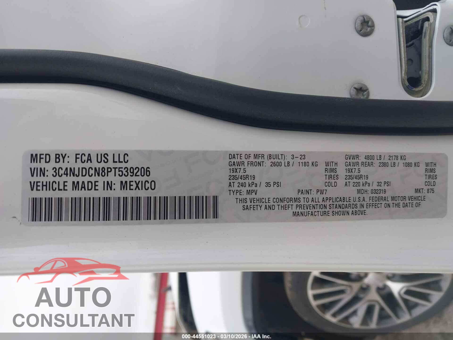 JEEP COMPASS 2023 - 3C4NJDCN8PT539206