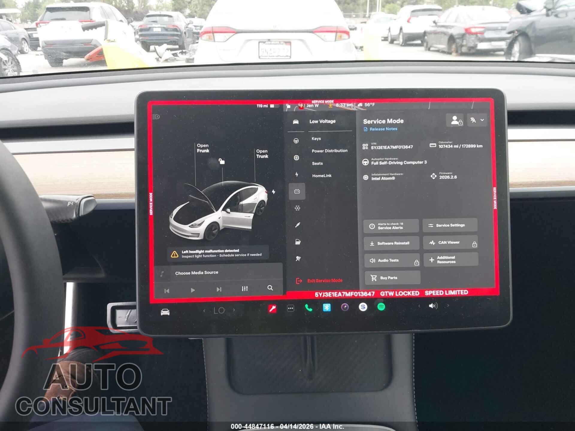 TESLA MODEL 3 2021 - 5YJ3E1EA7MF013647
