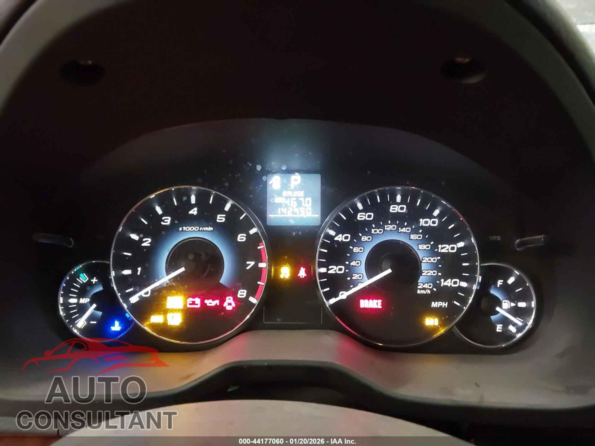 SUBARU OUTBACK 2011 - 4S4BRBKC8B3431958